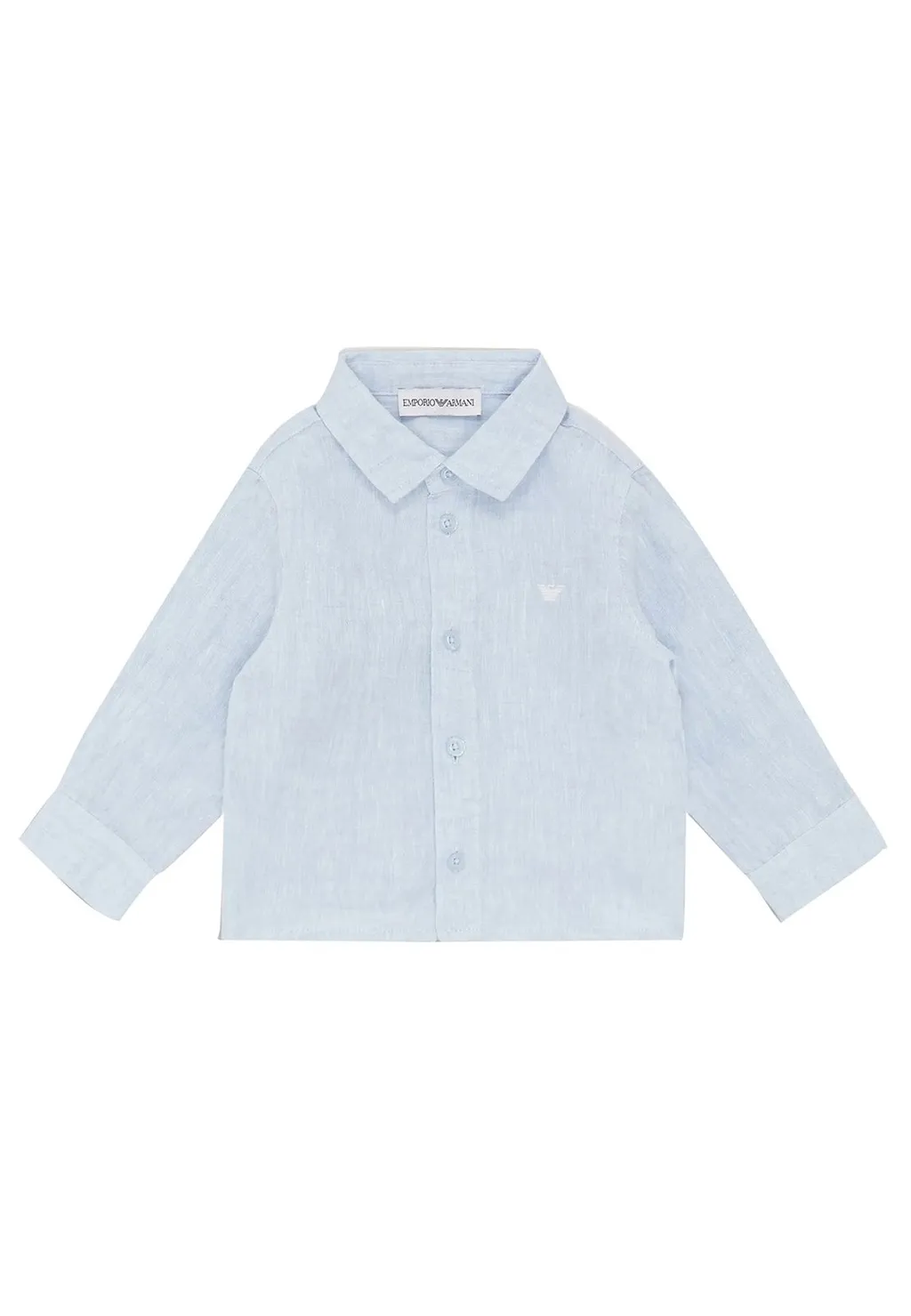 Emporio Armani Kids Logo Embroidered Buttoned Shirt