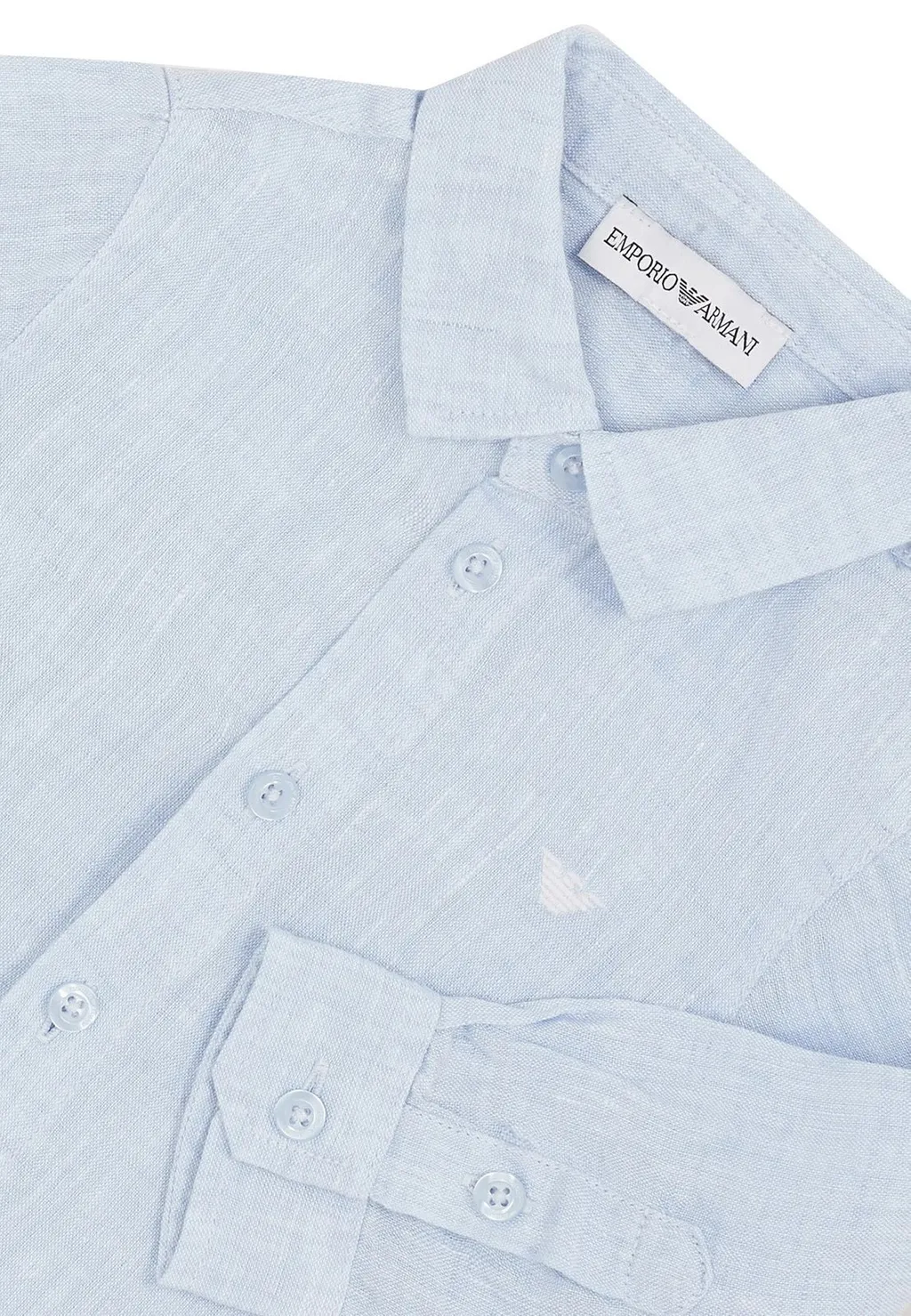 Emporio Armani Kids Logo Embroidered Buttoned Shirt
