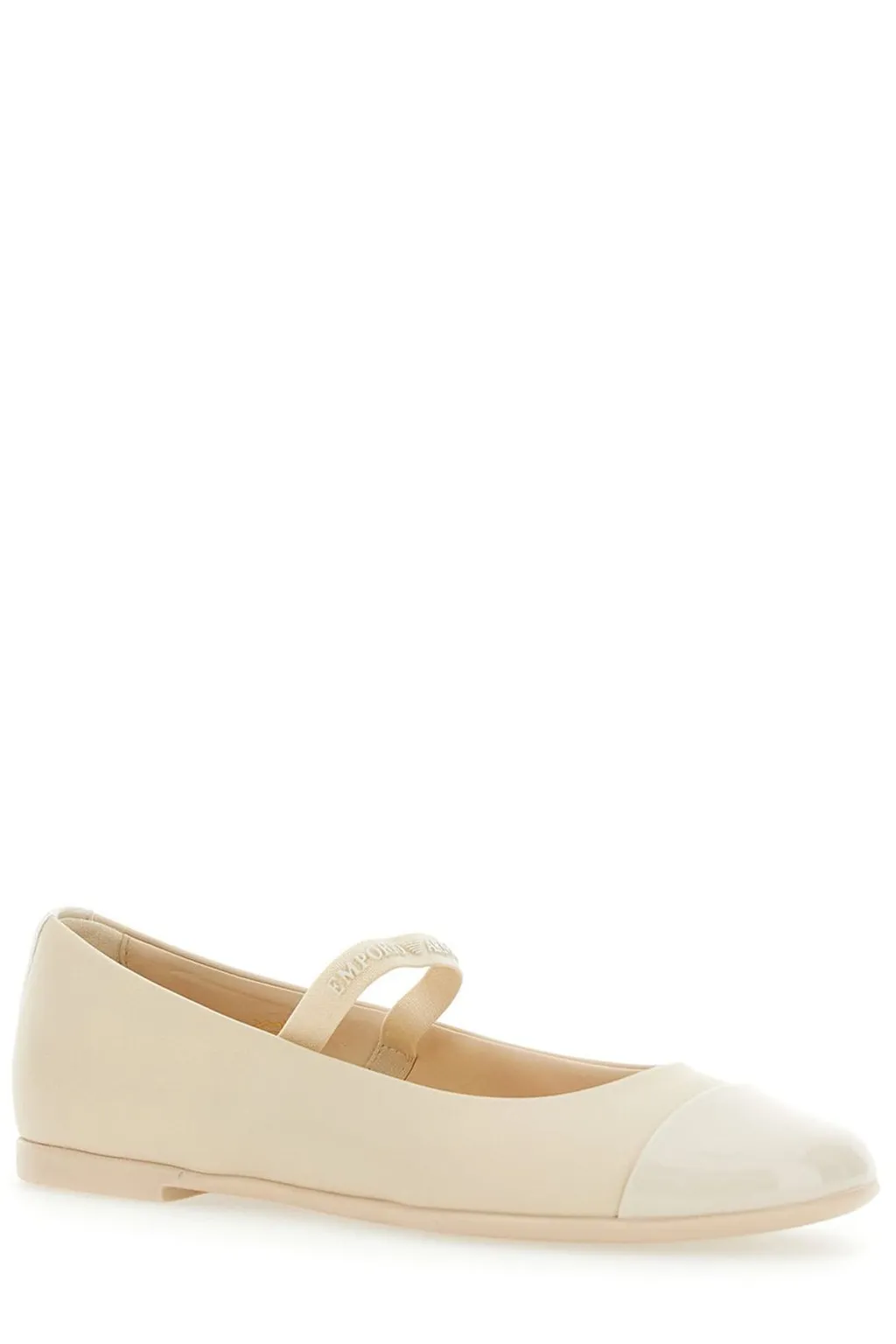 Emporio Armani Kids Logo Strap Ballerina Shoes