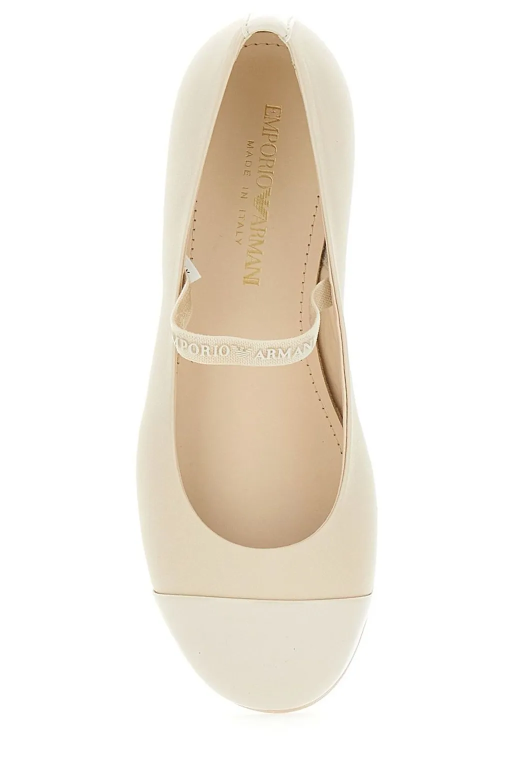 Emporio Armani Kids Logo Strap Ballerina Shoes