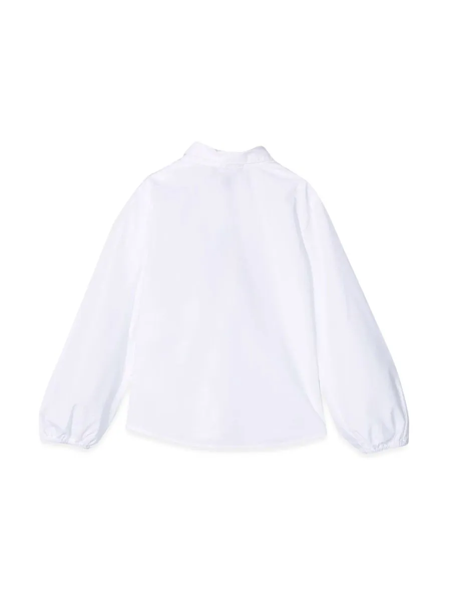 Emporio Armani Kids Ruffled Curved Hem Shirt