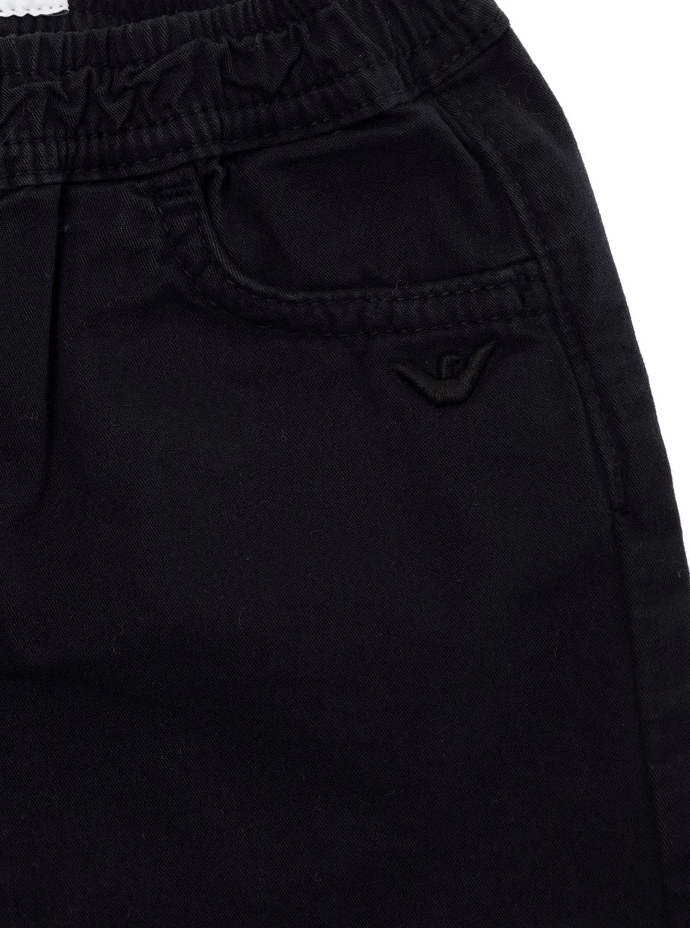 Emporio Armani Kids Logo Embroidered Tapered Pants