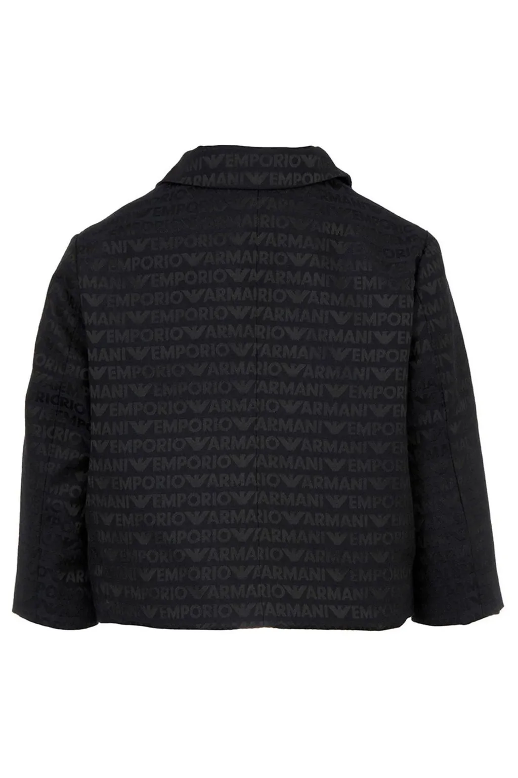 Emporio Armani Kids Logo Jacquard Single-Breasted Blazer