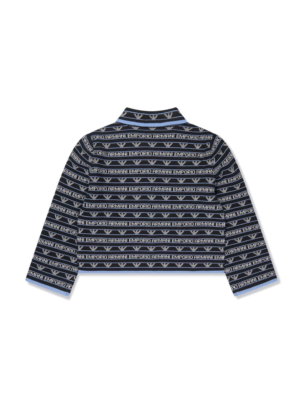 Emporio Armani Kids Logo Intarsia Cropped Jacket
