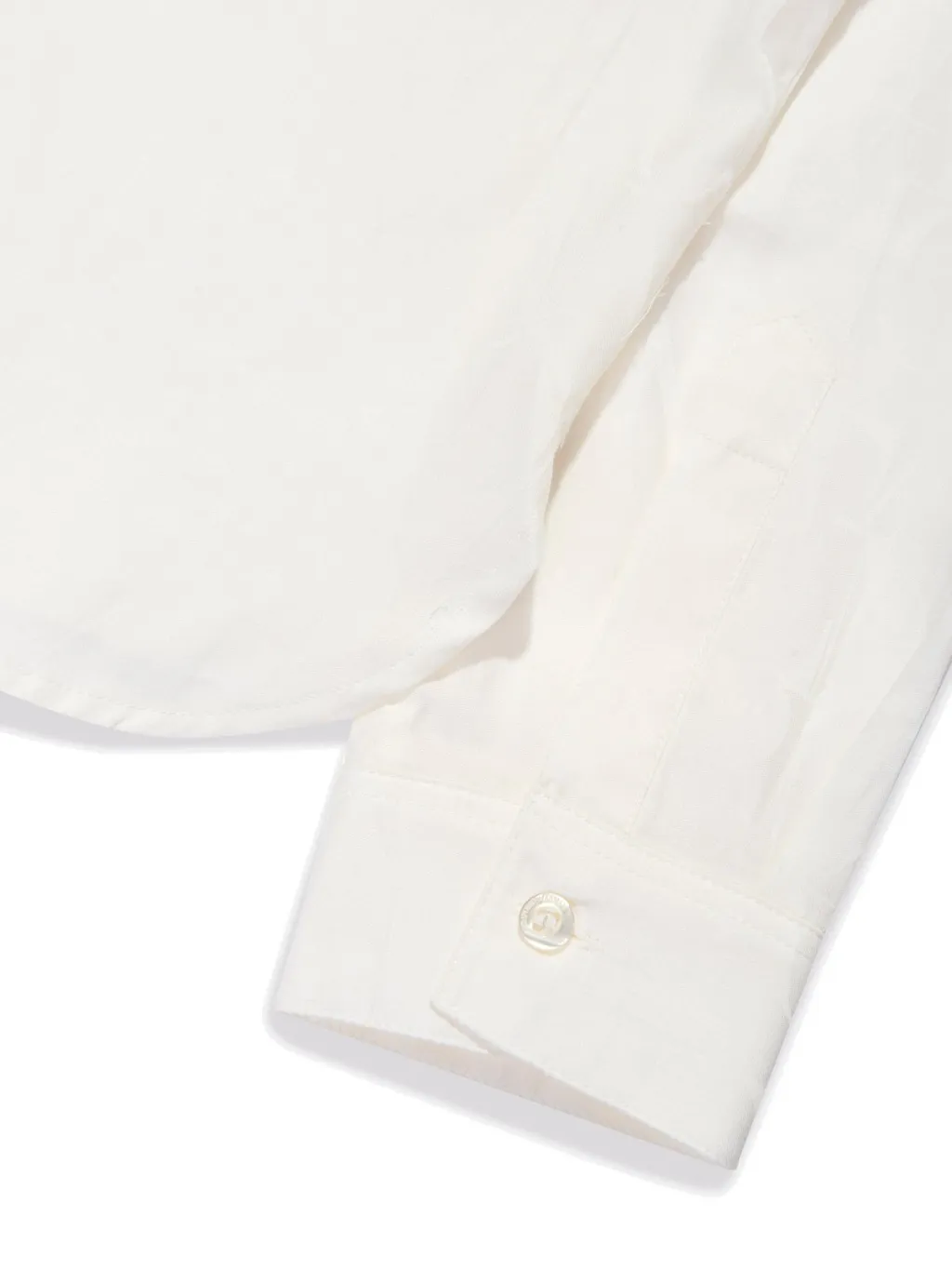 Emporio Armani Kids Logo Jacquard Curved Hem Shirt
