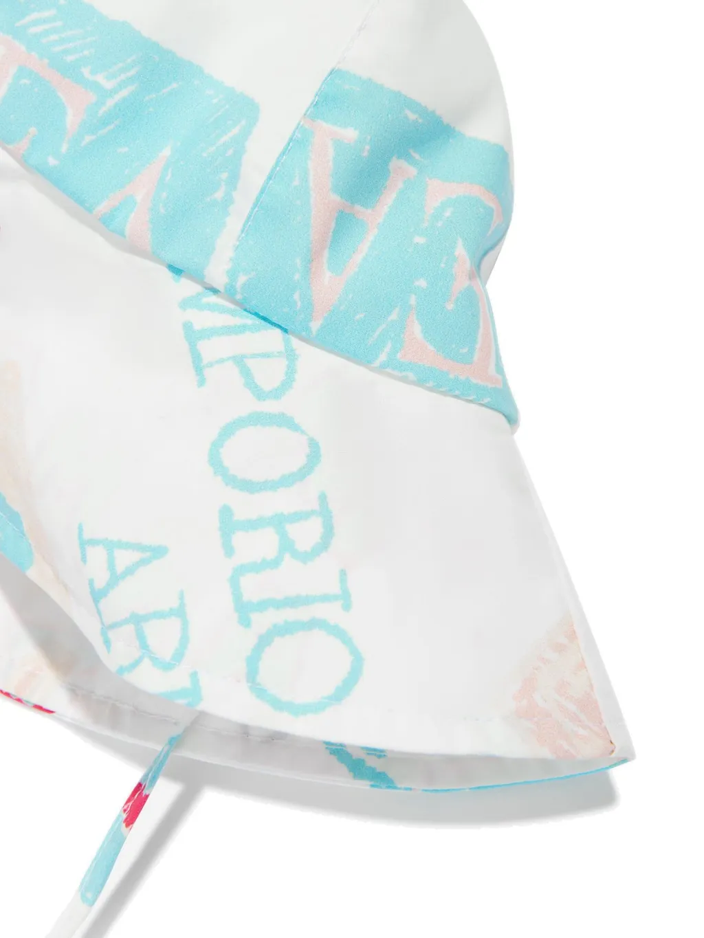 Emporio Armani Kids All-Over Logo Printed Lanyard Hat