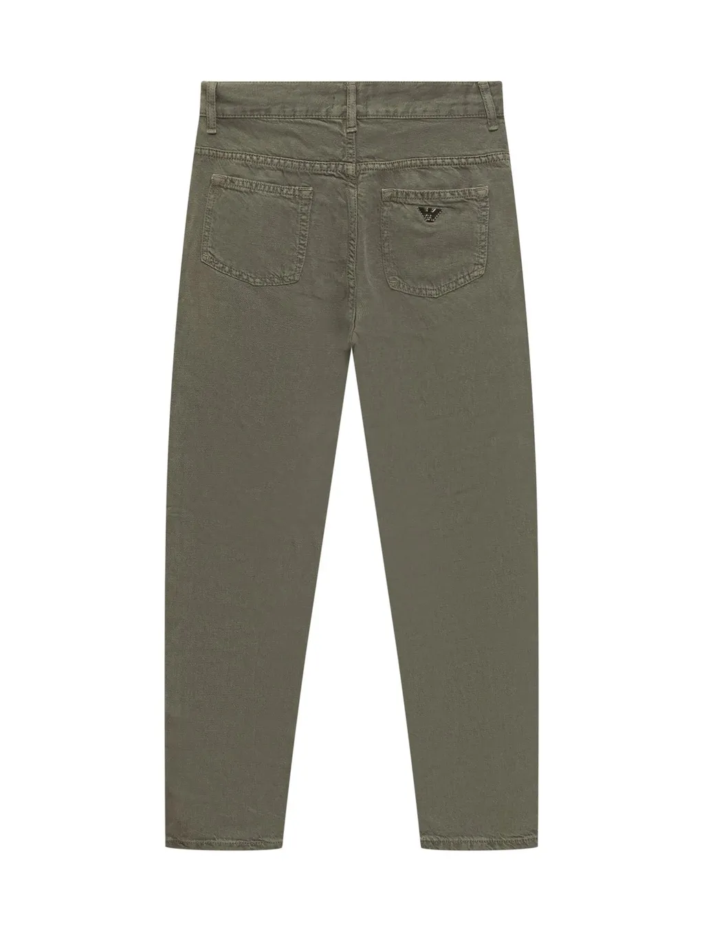 Emporio Armani Kids Logo Plaque Tapered Pants