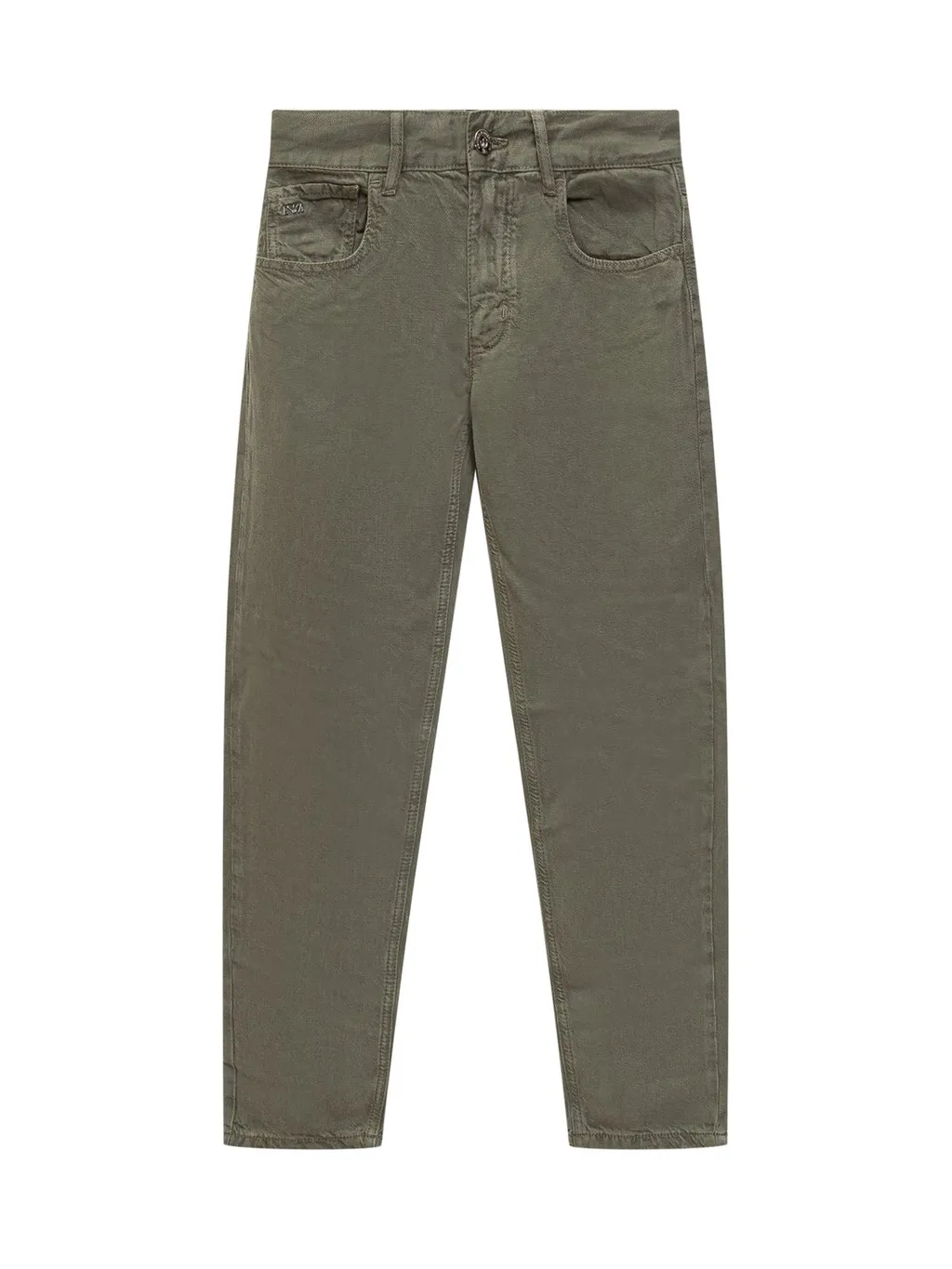 Emporio Armani Kids Logo Plaque Tapered Pants