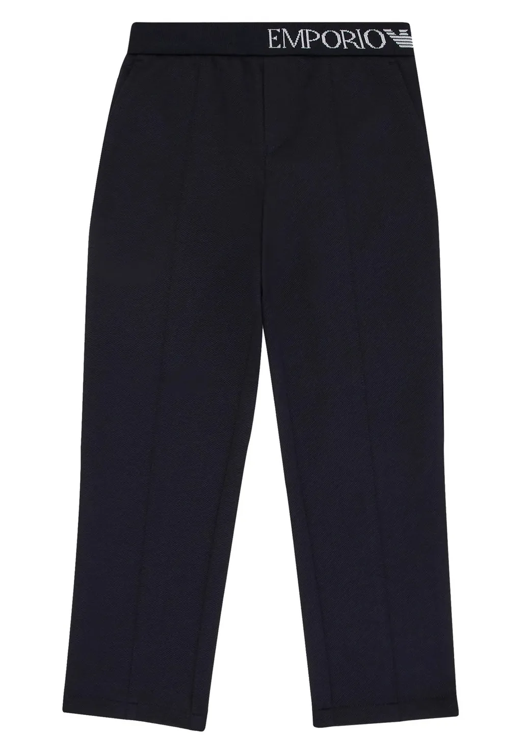 Emporio Armani Kids High Waist Straight Leg Pants