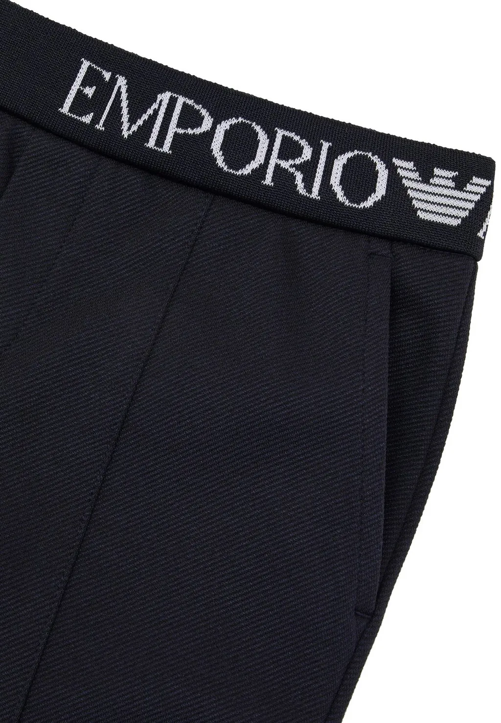 Emporio Armani Kids High Waist Straight Leg Pants