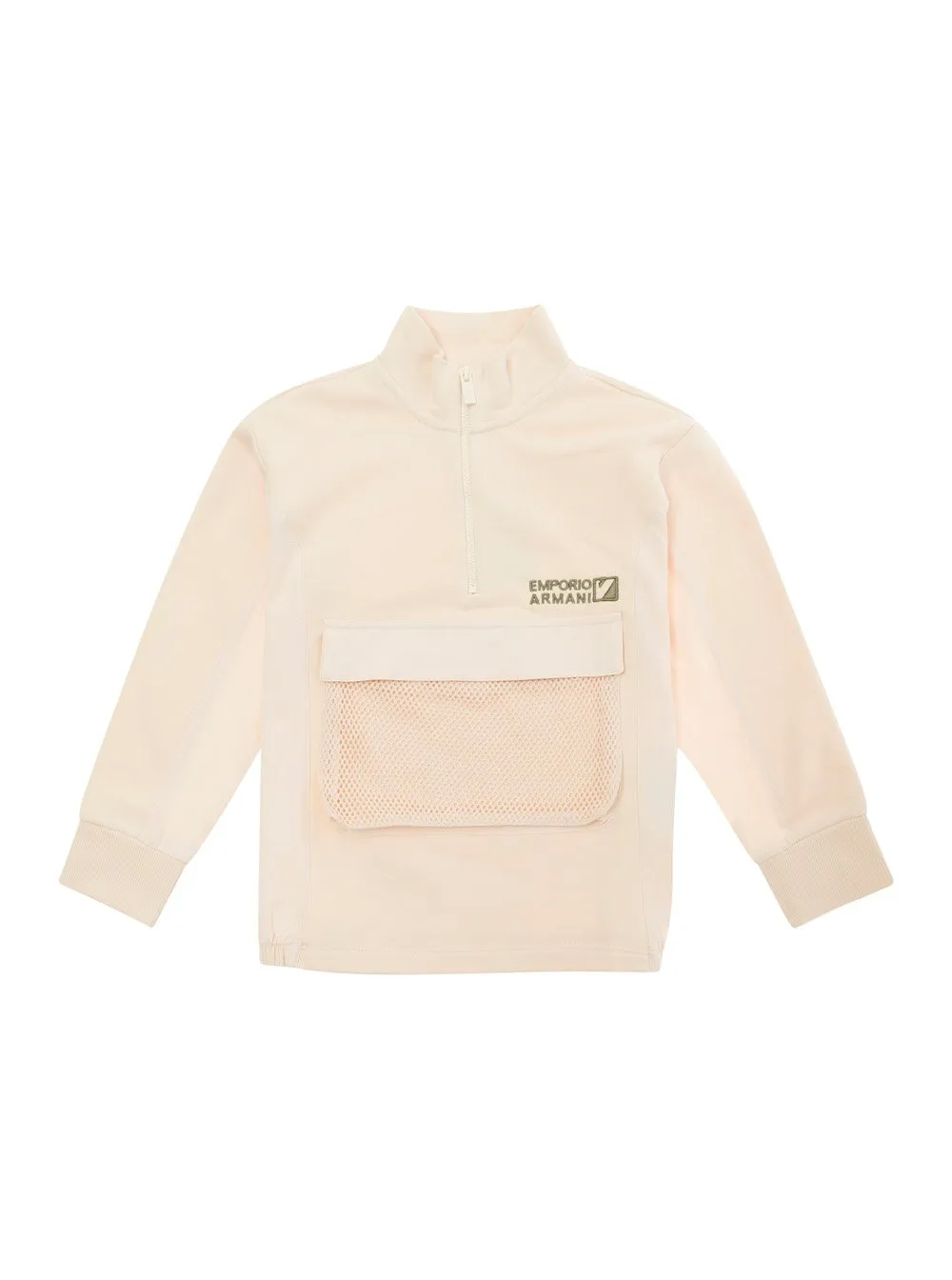 Emporio Armani Kids Logo-Embroidered Mock Neck Sweatshirt