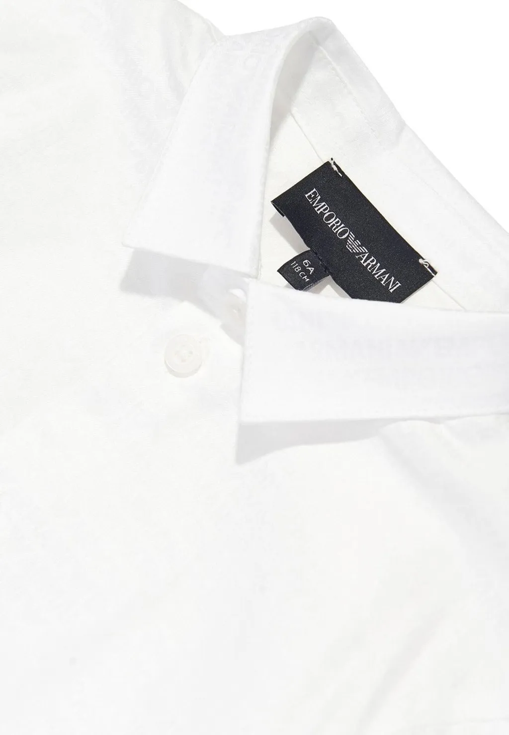 Emporio Armani Kids Logo Jacquard Curved Hem Shirt