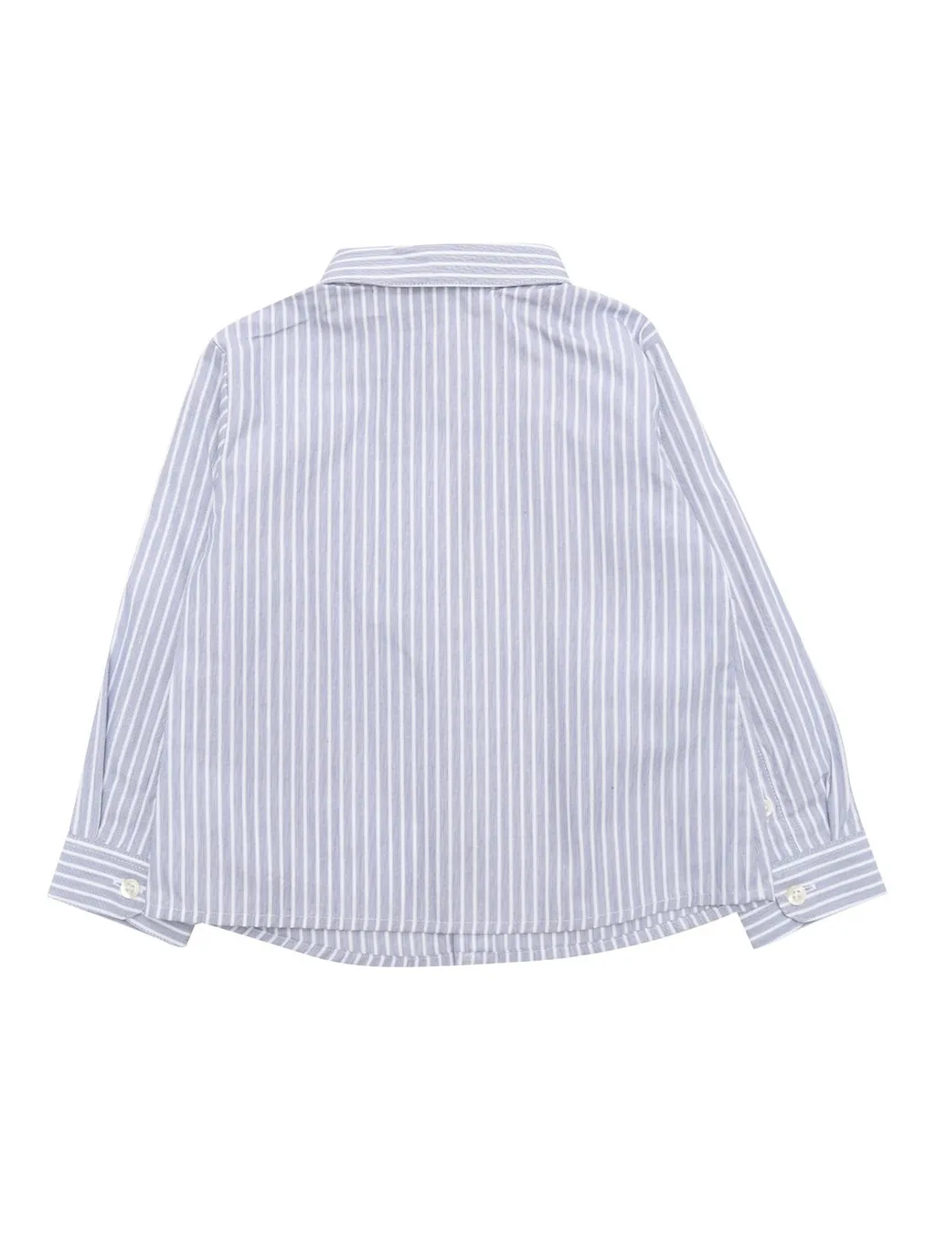 Emporio Armani Kids Logo Embroidered Striped Shirt