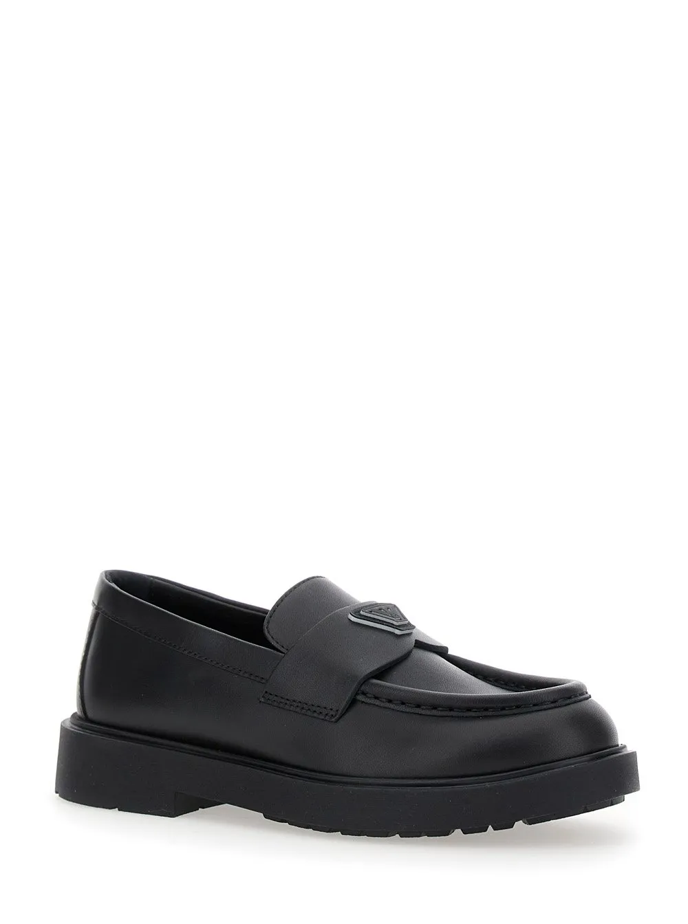 Emporio Armani Kids Logo Plaque Loafers