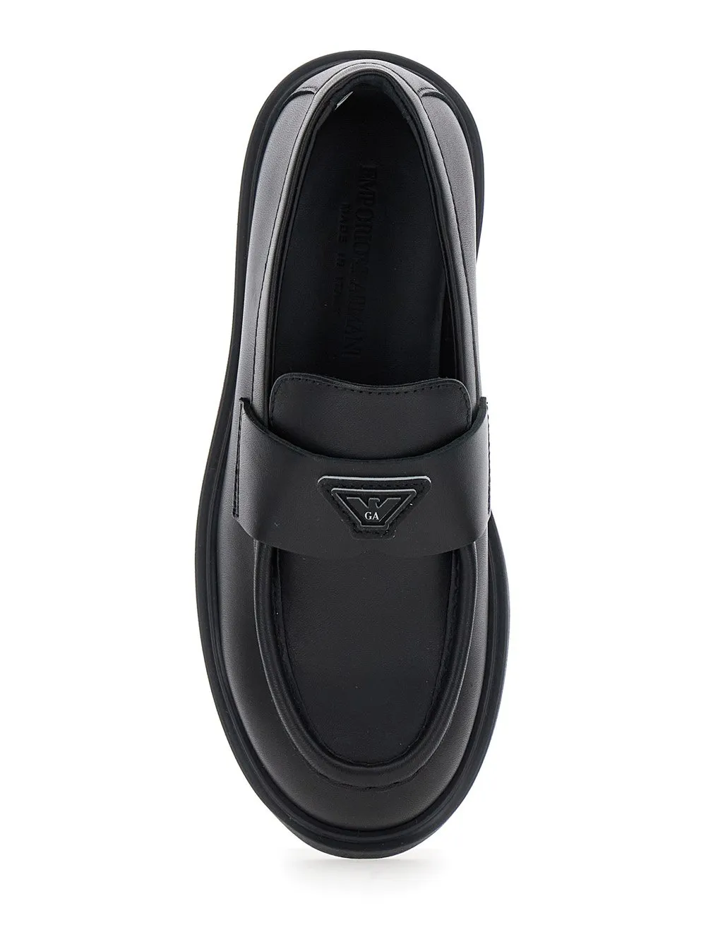 Emporio Armani Kids Logo Plaque Loafers