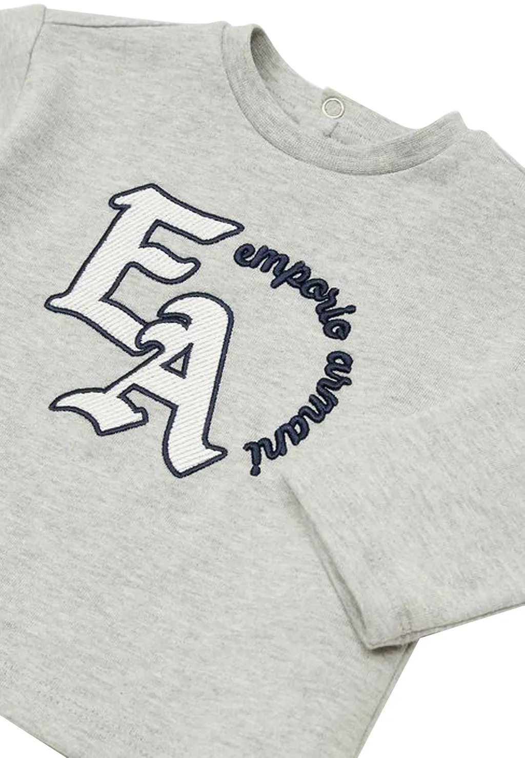 Emporio Armani Kids Logo Embroidered Crewneck T-Shirt