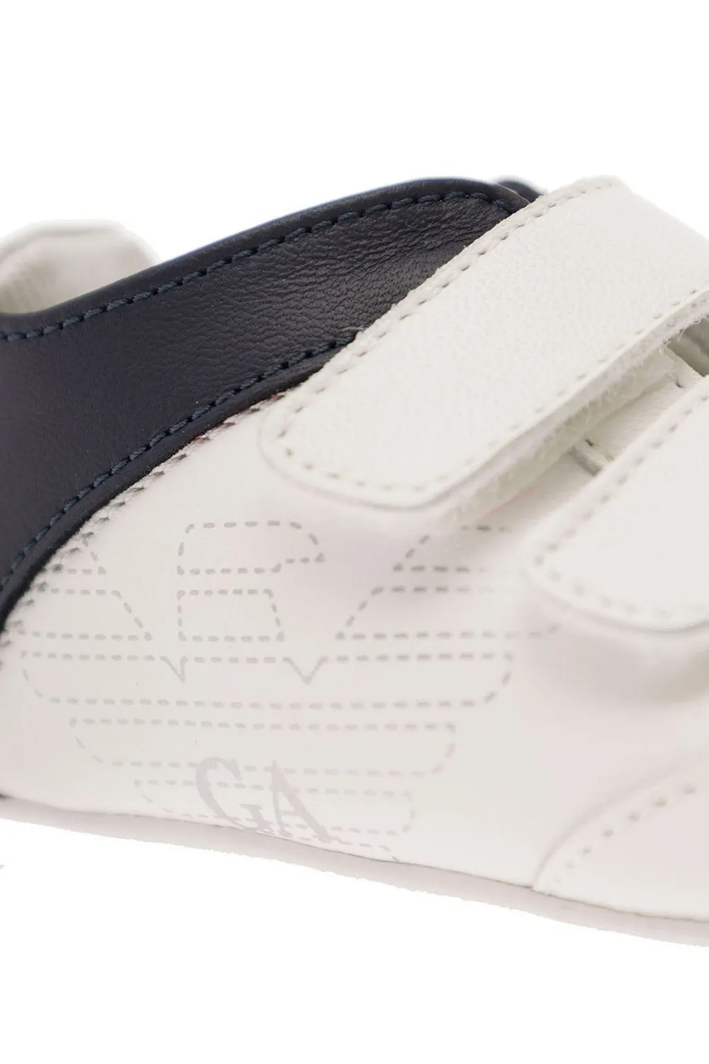 Emporio Armani Kids Logo Printed Velcro Sneakers