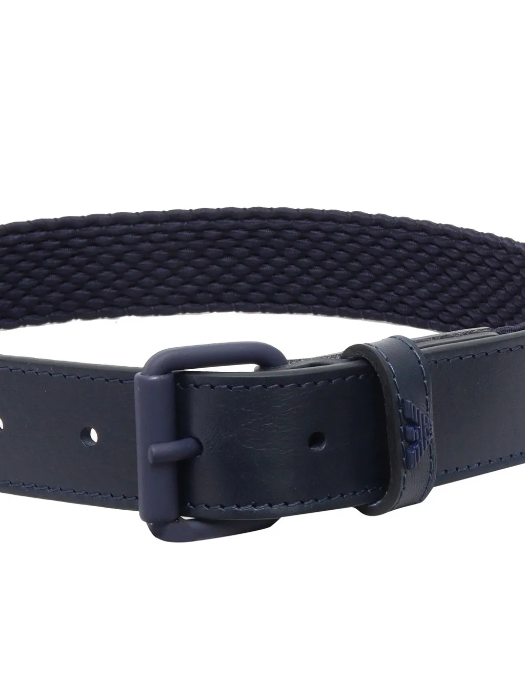 Emporio Armani Kids Logo Plaque Buckle Belt