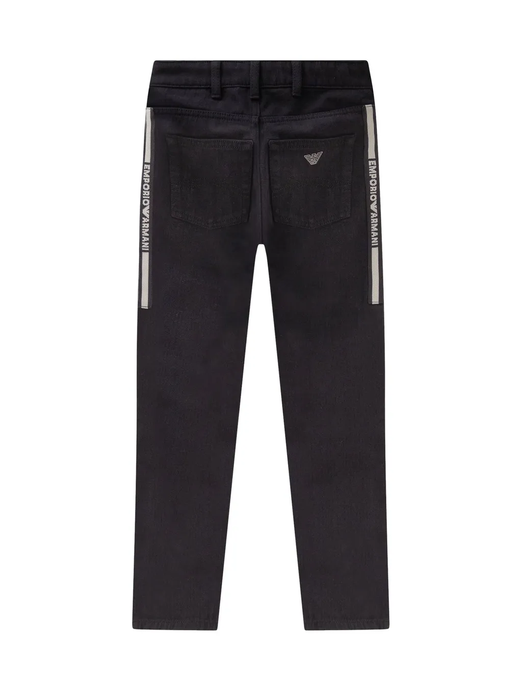 Emporio Armani Kids Logo Tape Straight Leg Jeans