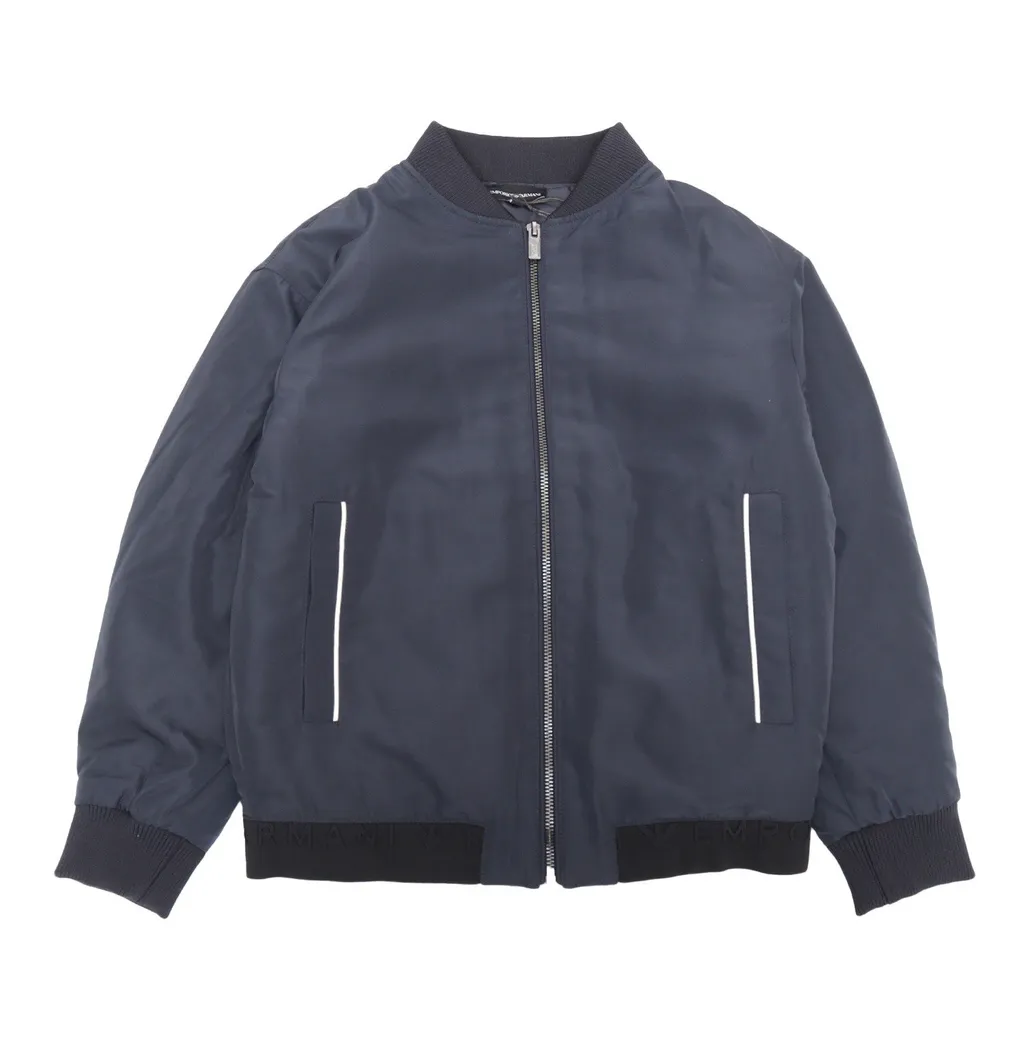Emporio Armani Kids Zip-Up Straight Hem Jacket