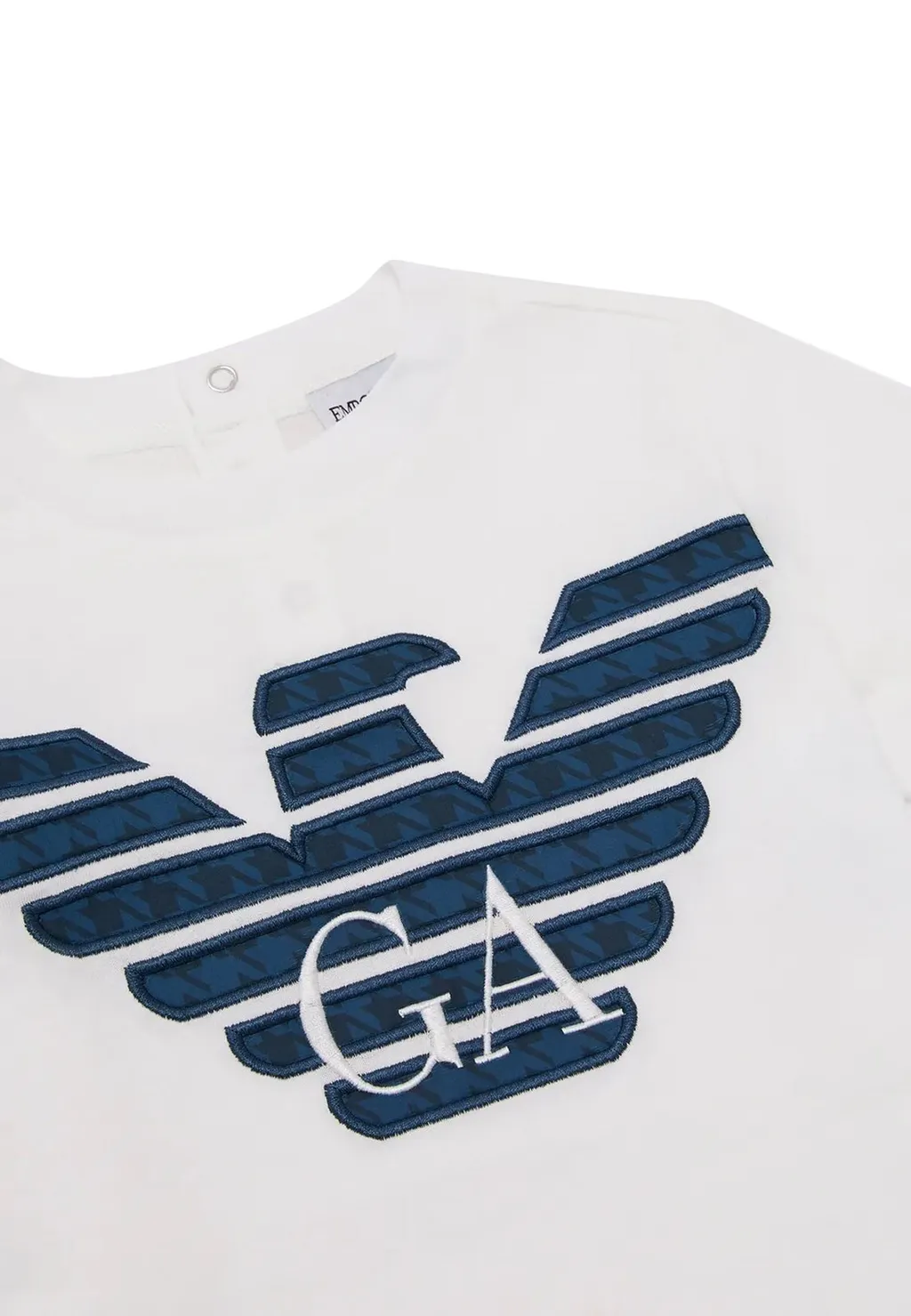 Emporio Armani Kids Logo Embroidered Crewneck T-Shirt