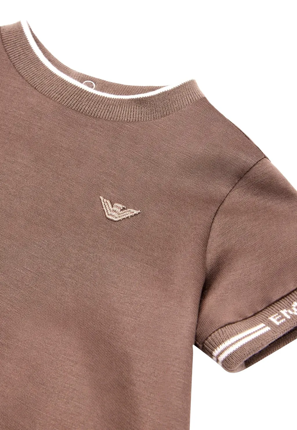 Emporio Armani Kids Logo Embroidered Crewneck T-Shirt