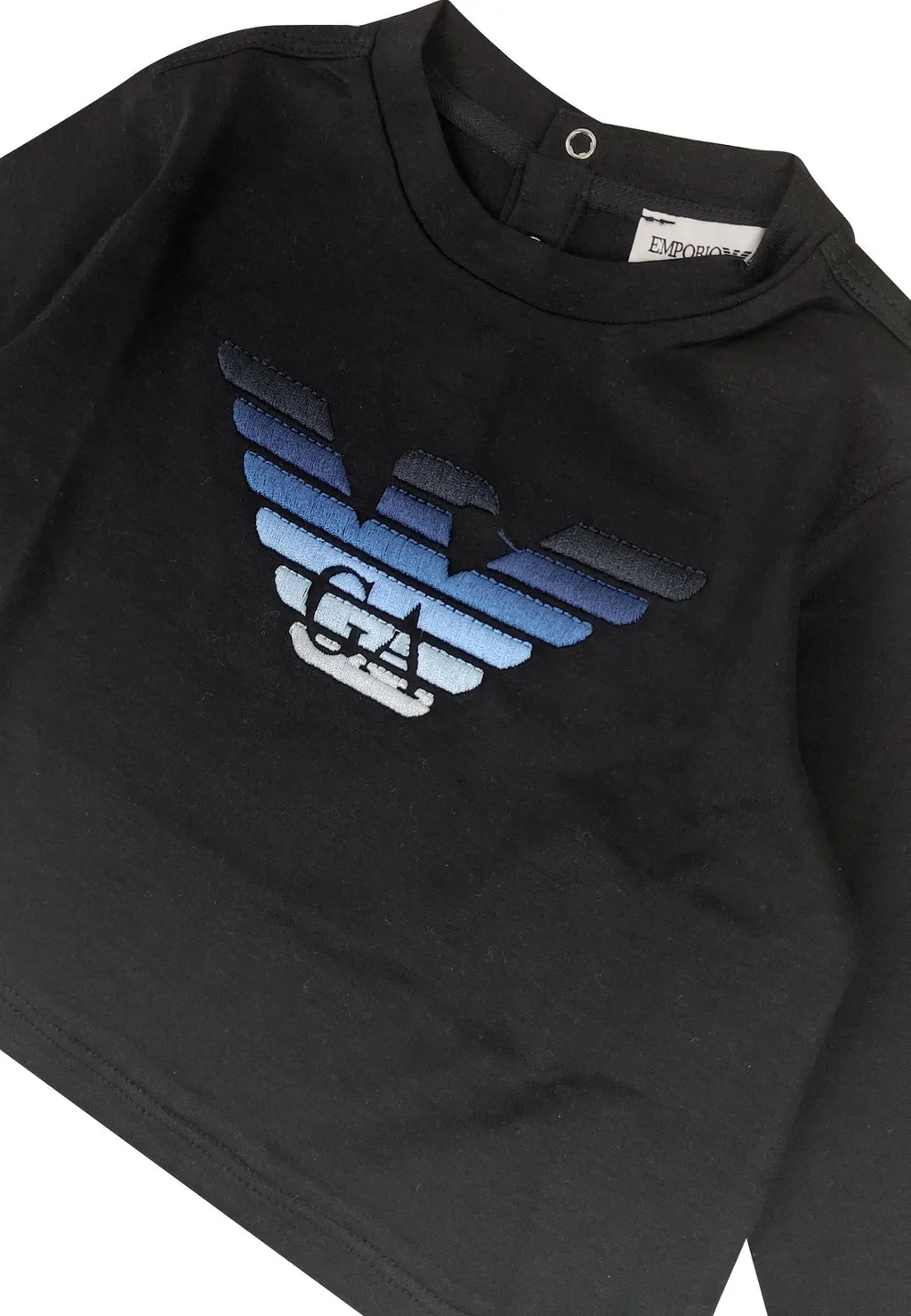 Emporio Armani Kids Logo Embroidered Crewneck T-Shirt