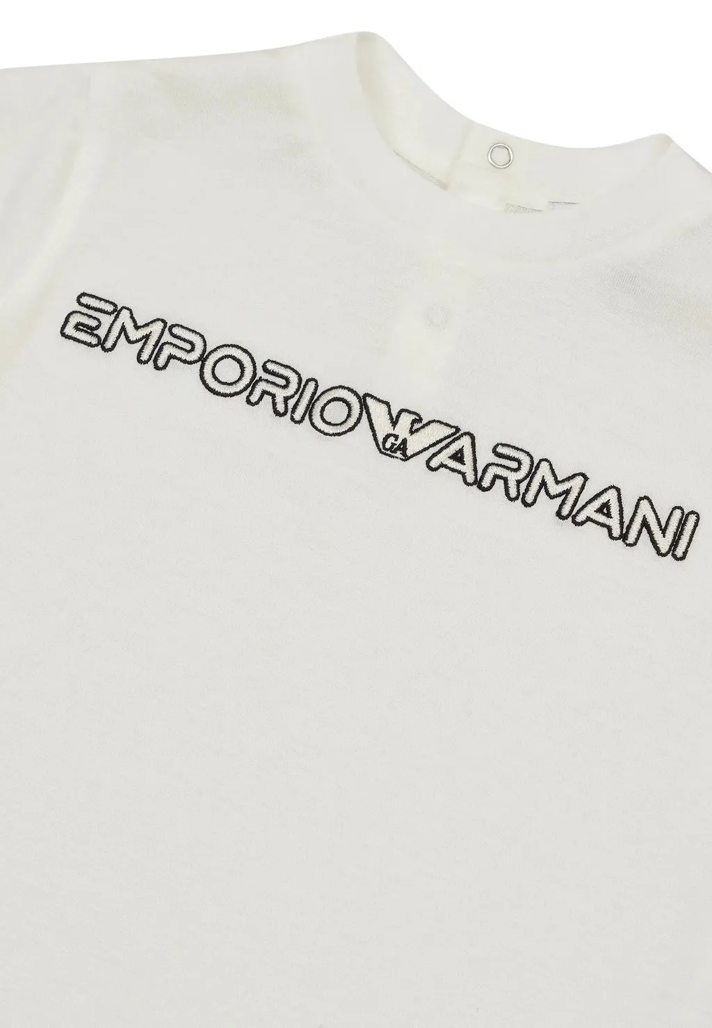 Emporio Armani Kids Logo Embroidered Crewneck T-Shirt