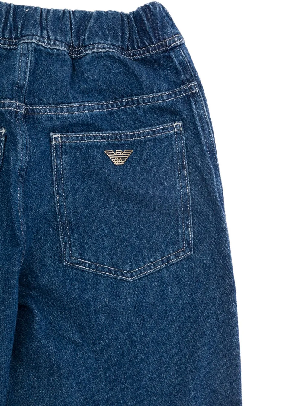Emporio Armani Kids Logo Plaque Tapered Pants