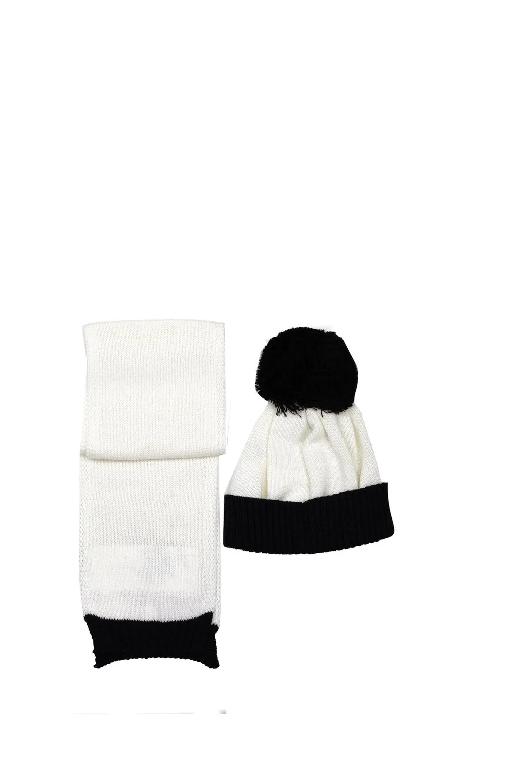 Emporio Armani Kids Logo Intarsia Hat And Scarf Set