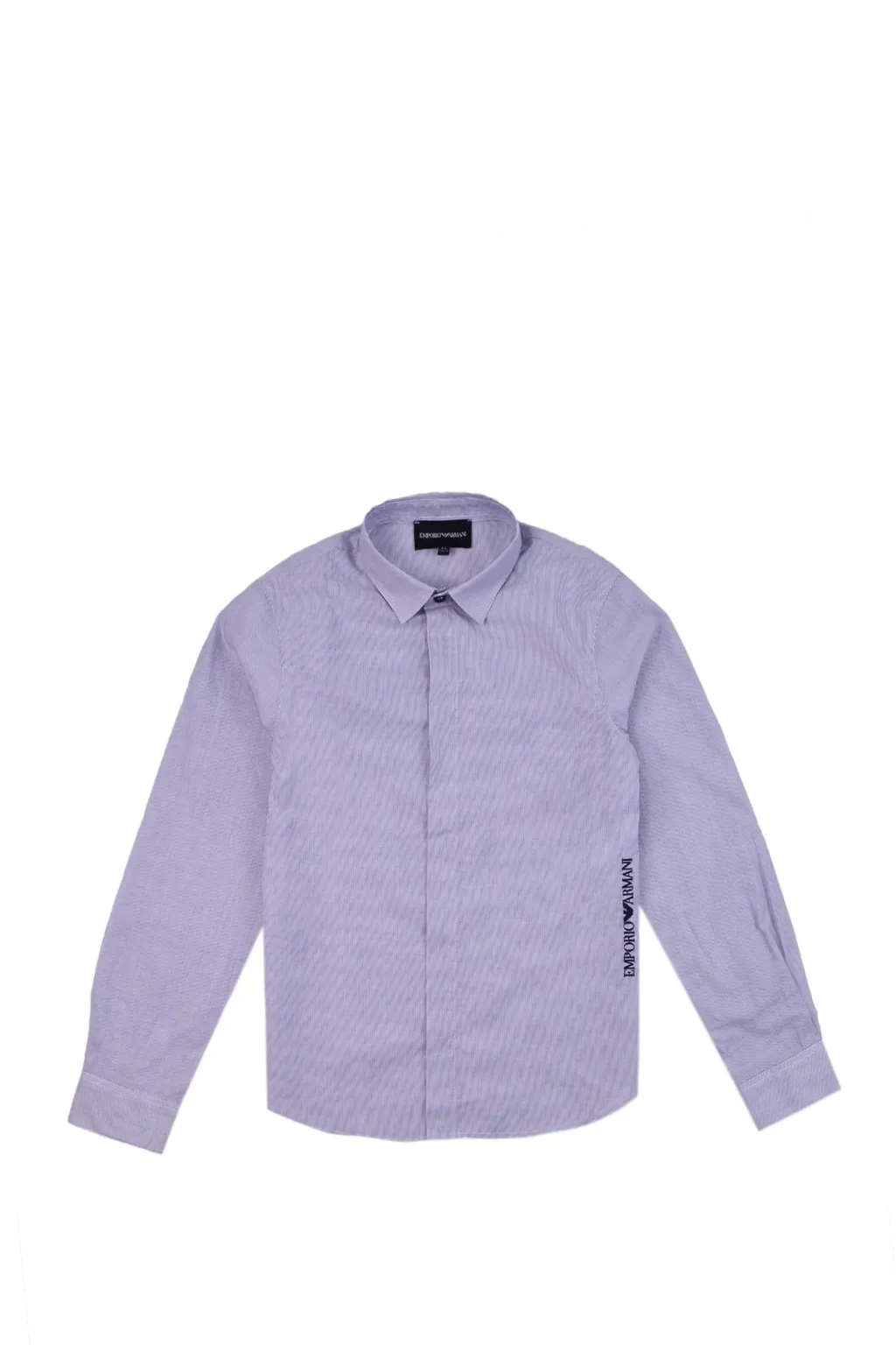 Emporio Armani Kids Logo Embroidered Long-Sleeved Shirt