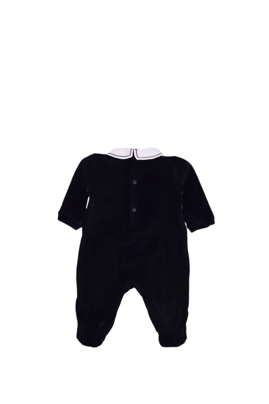 Emporio Armani Kids Logo Embroidered Long-Sleeved Romper