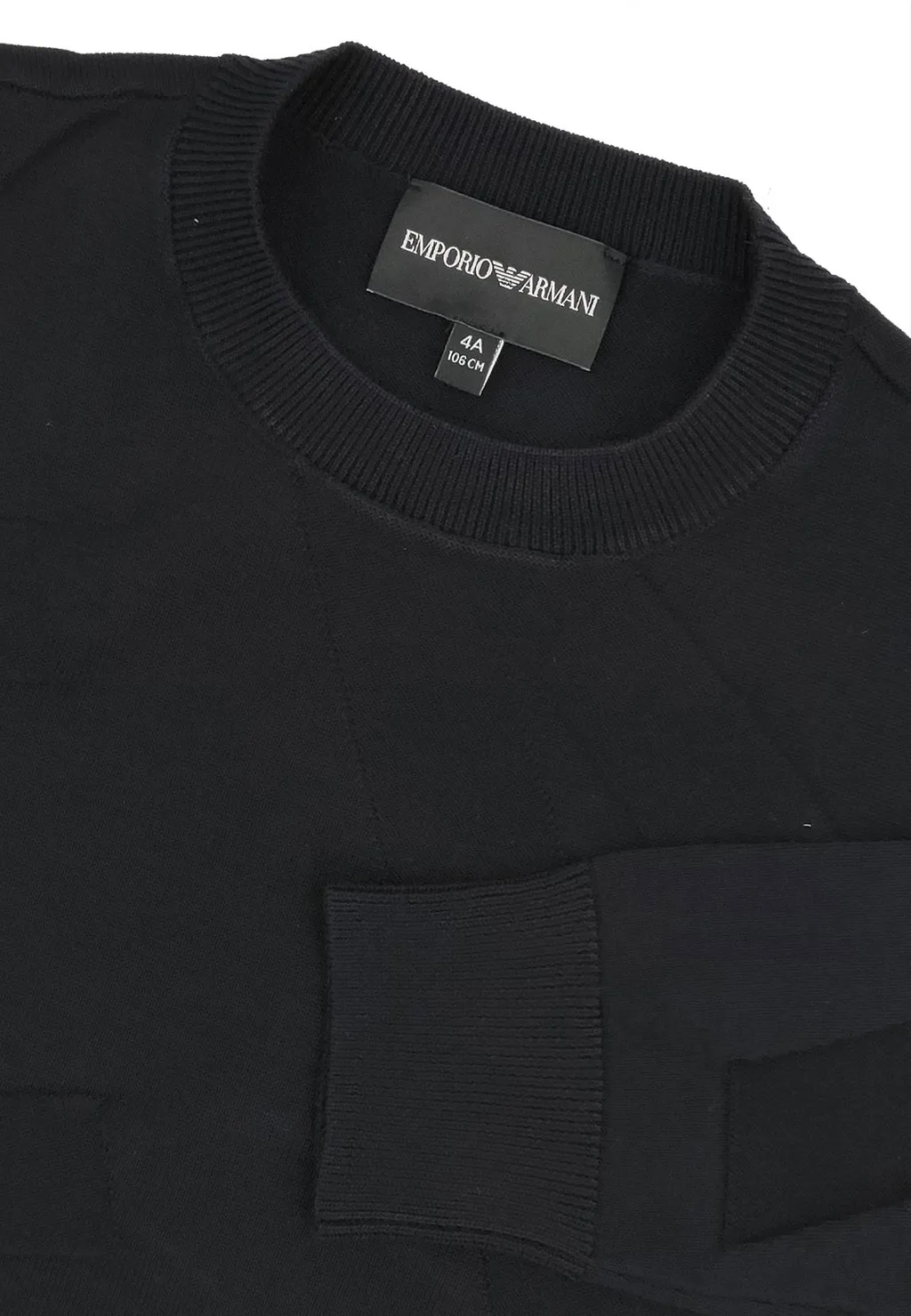 Emporio Armani Kids Stripe Patterned Crewneck Jumper