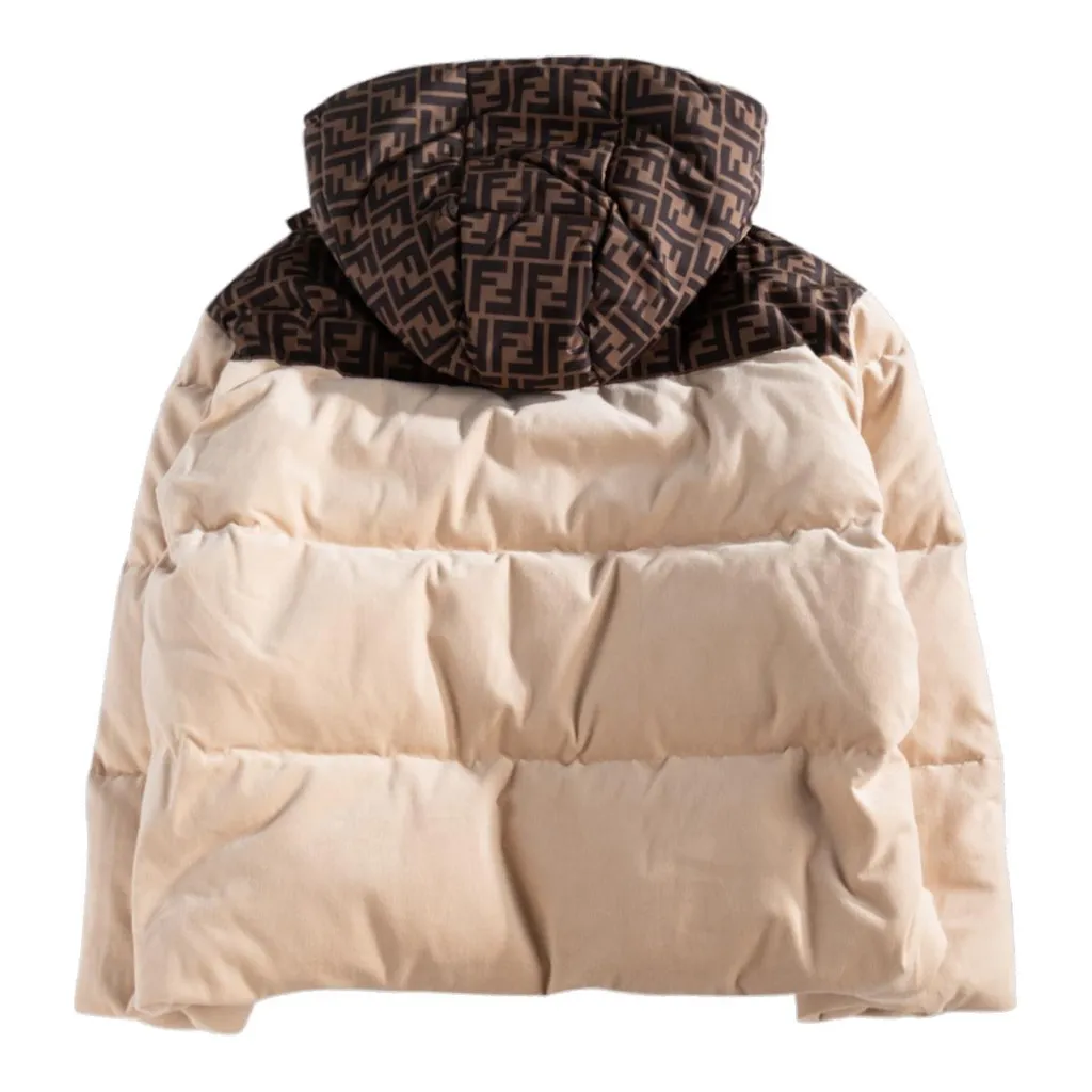 Fendi Kids Logo Printed Hooded Jacket