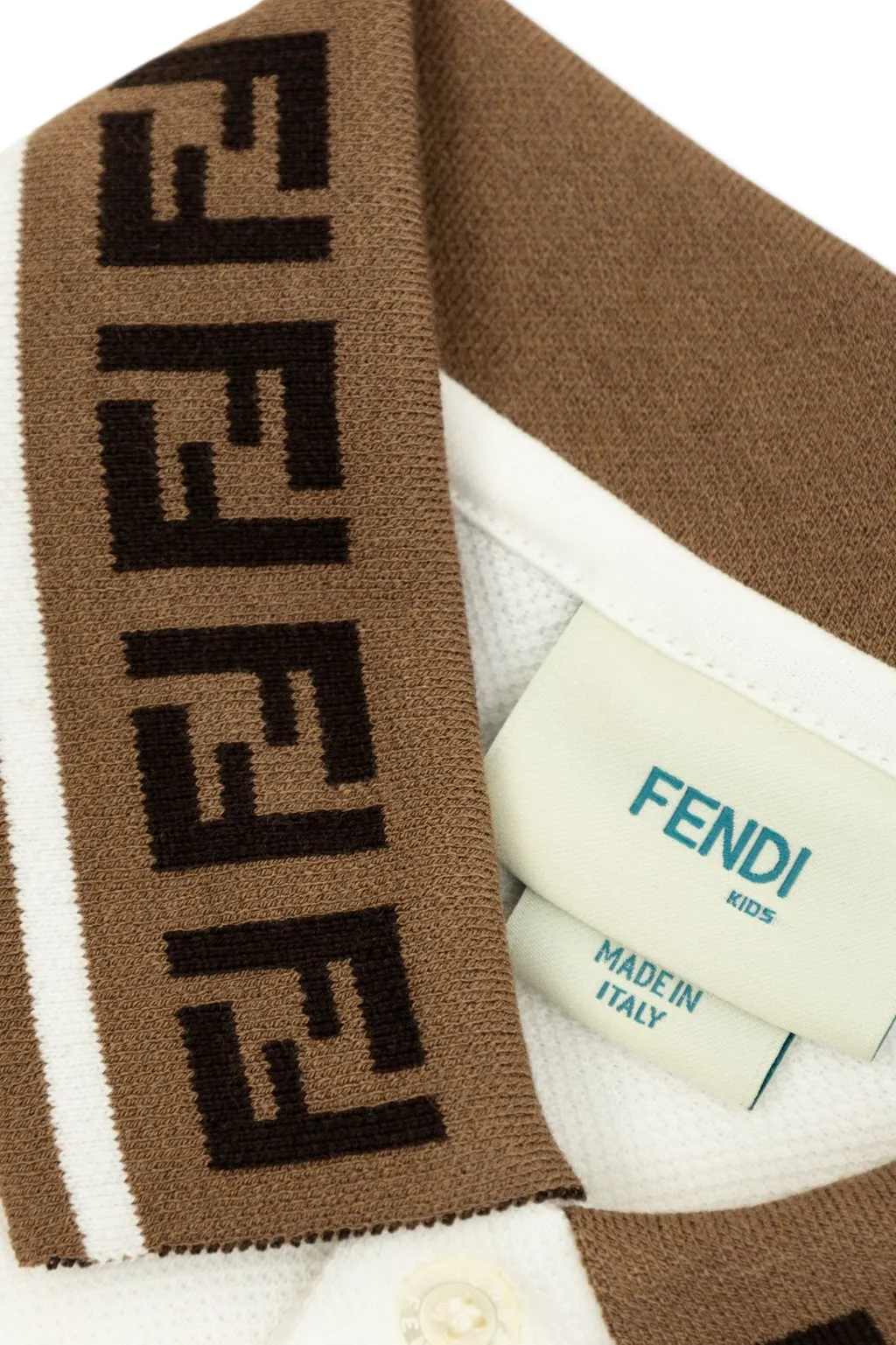 Fendi Kids Logo Patch Polo Shirt