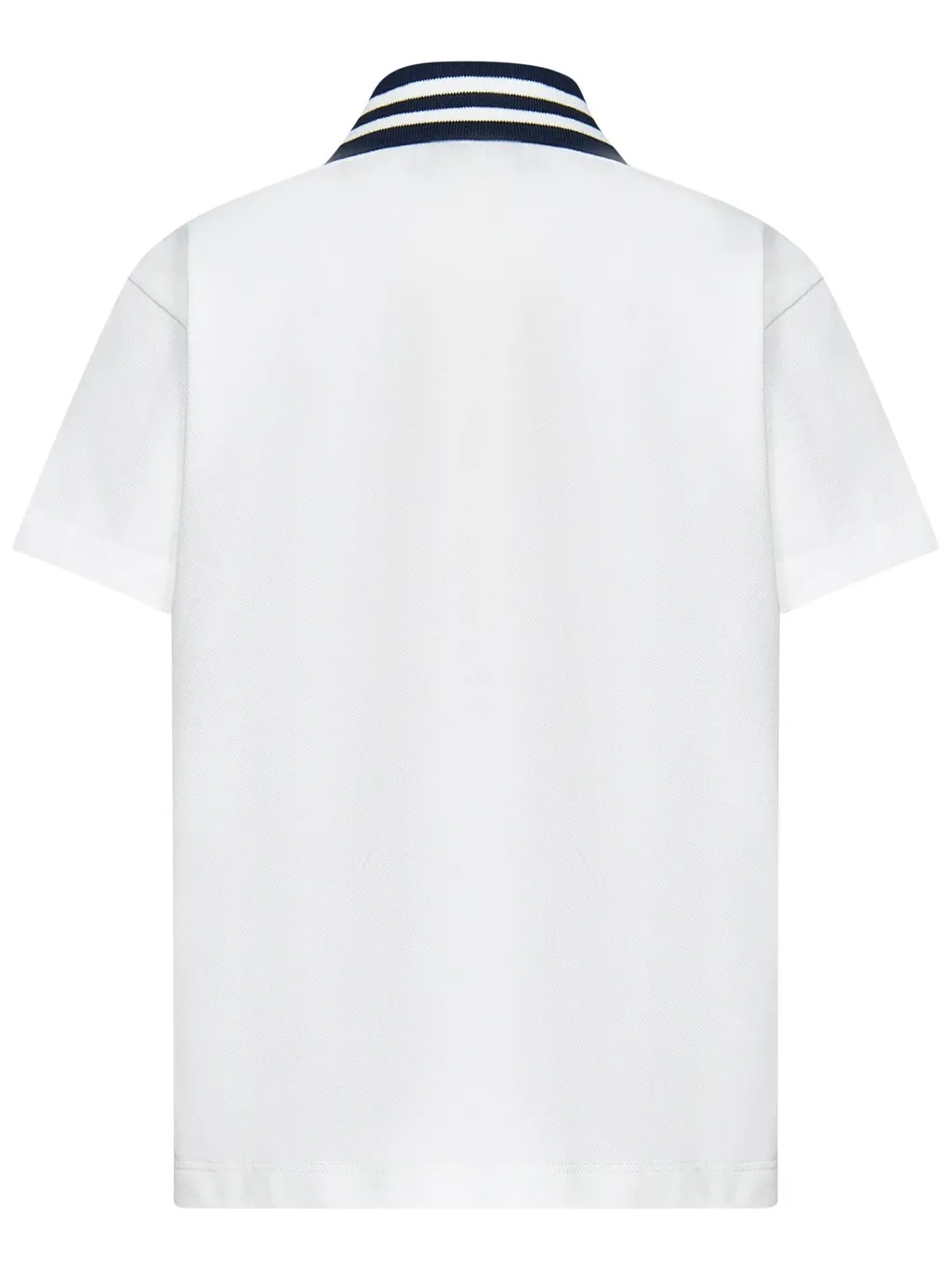 Fendi Kids Crest-Applique Stripe Detailed Polo Shirt