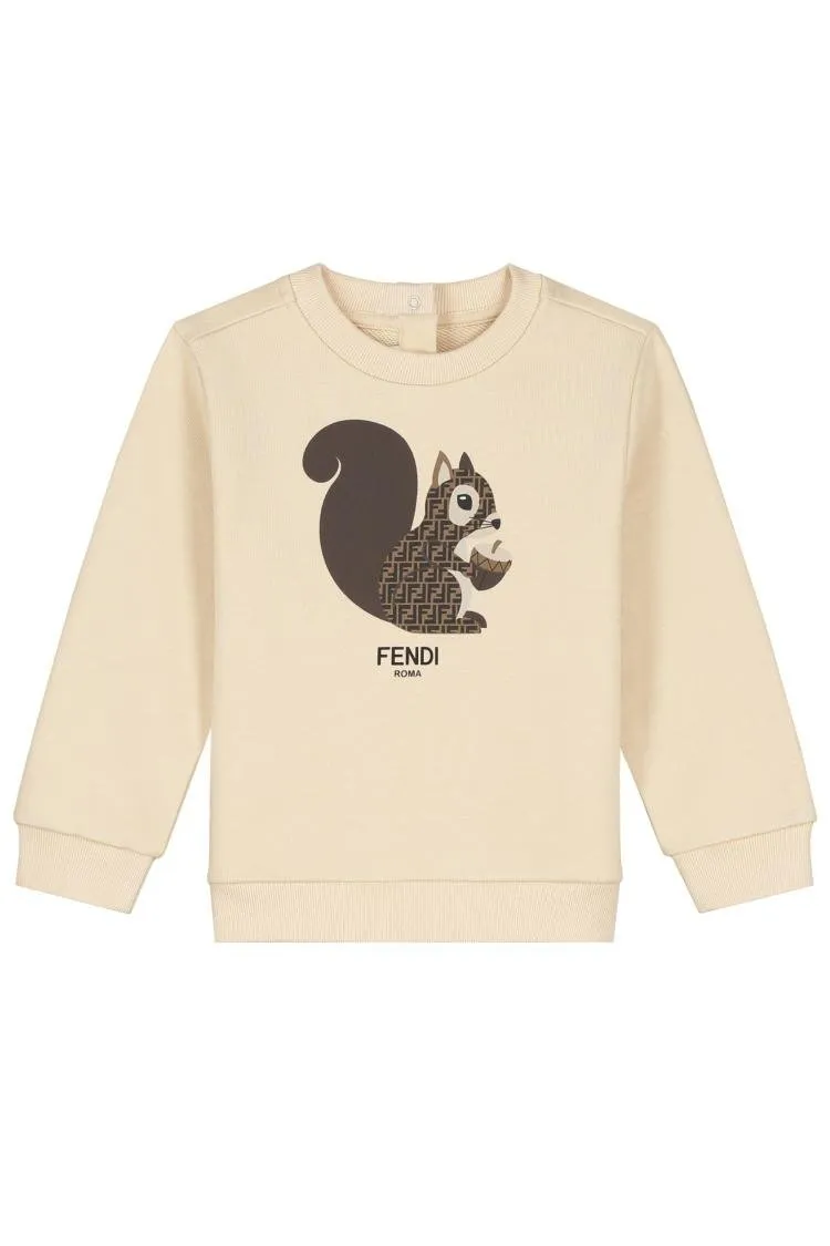 Fendi Kids Graphic Printed Crewneck Sweatshirt