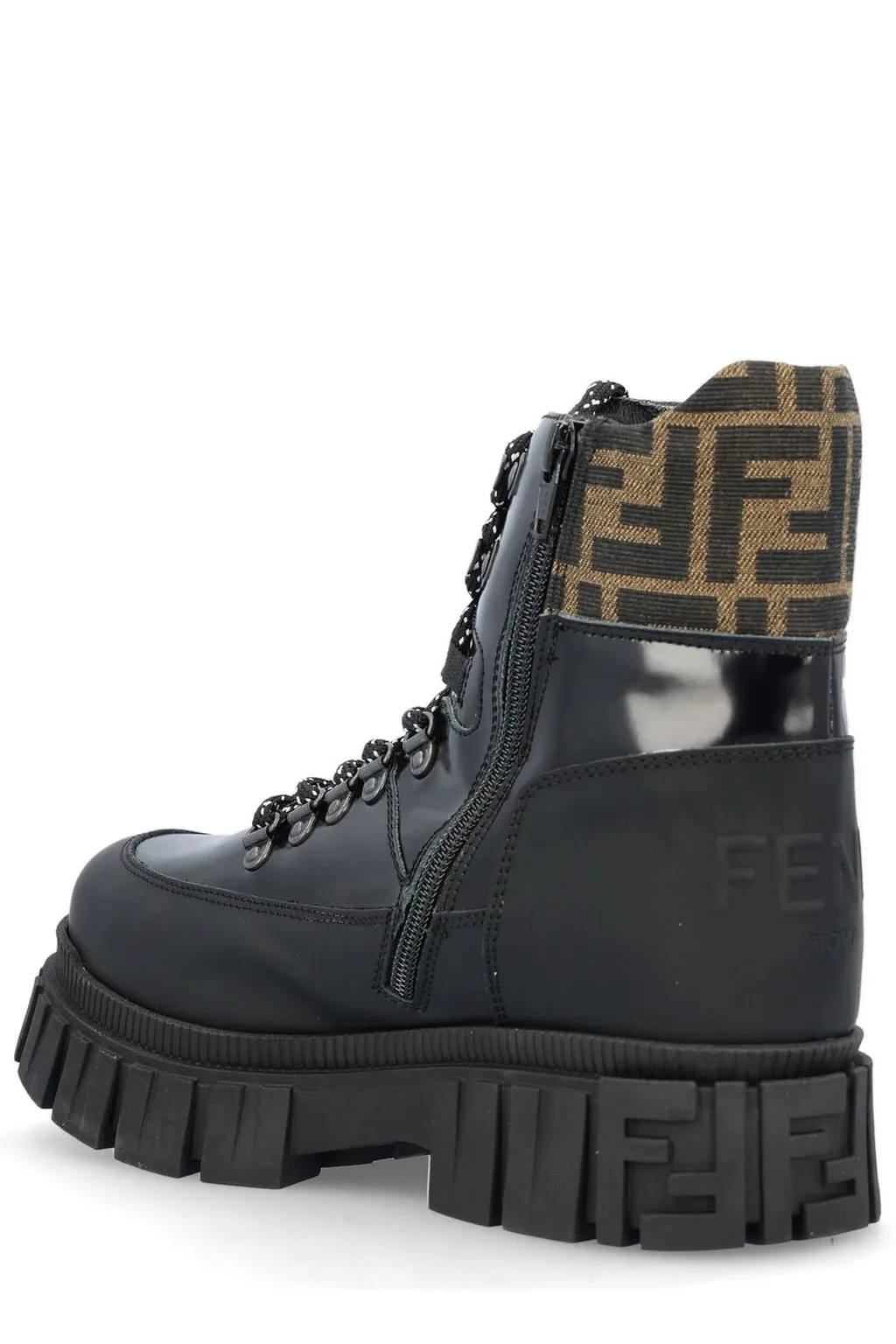 Fendi Kids Ff Logo Detailed Trekking Boots