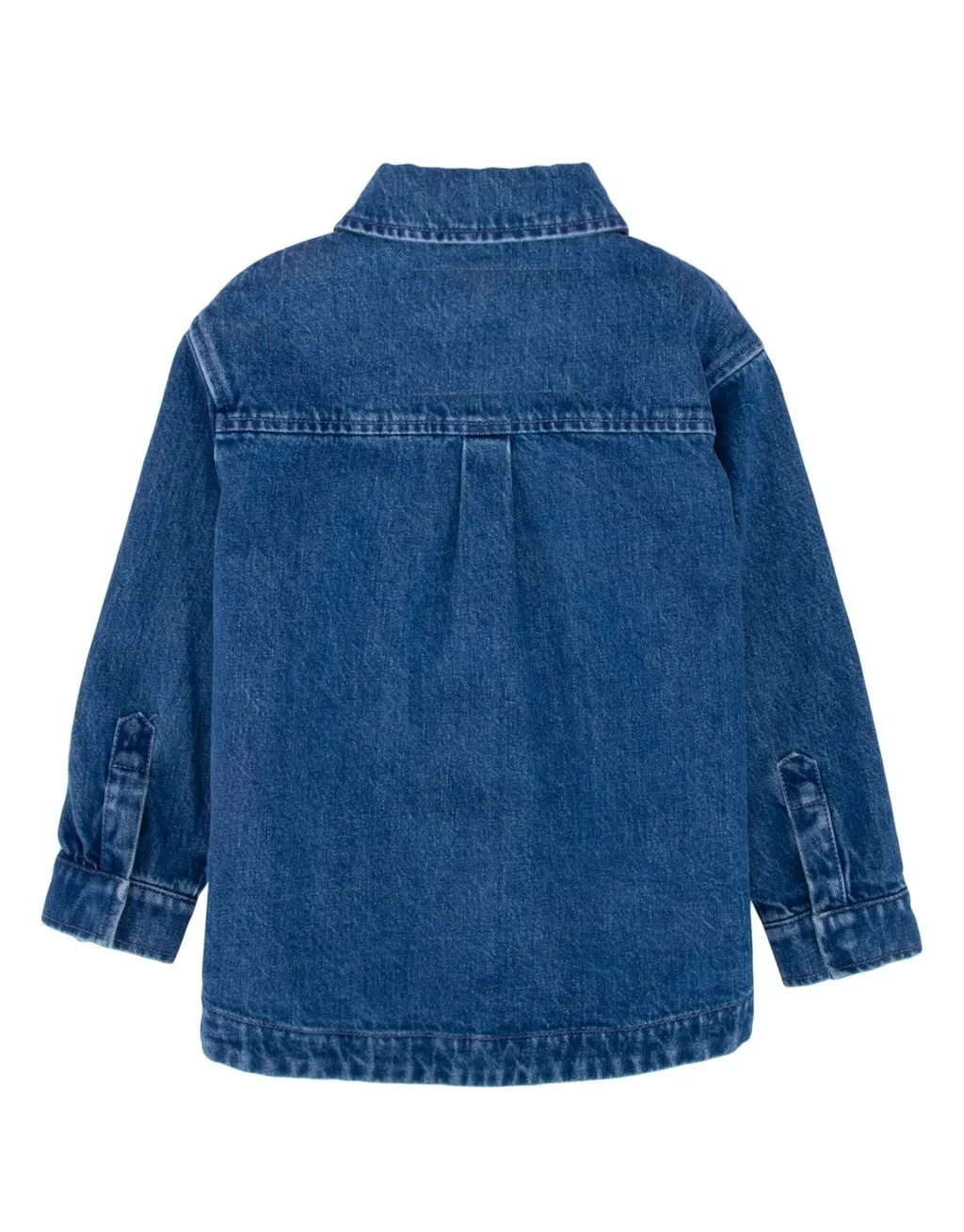 Fendi Kids Logo Embroidered Denim Shirt