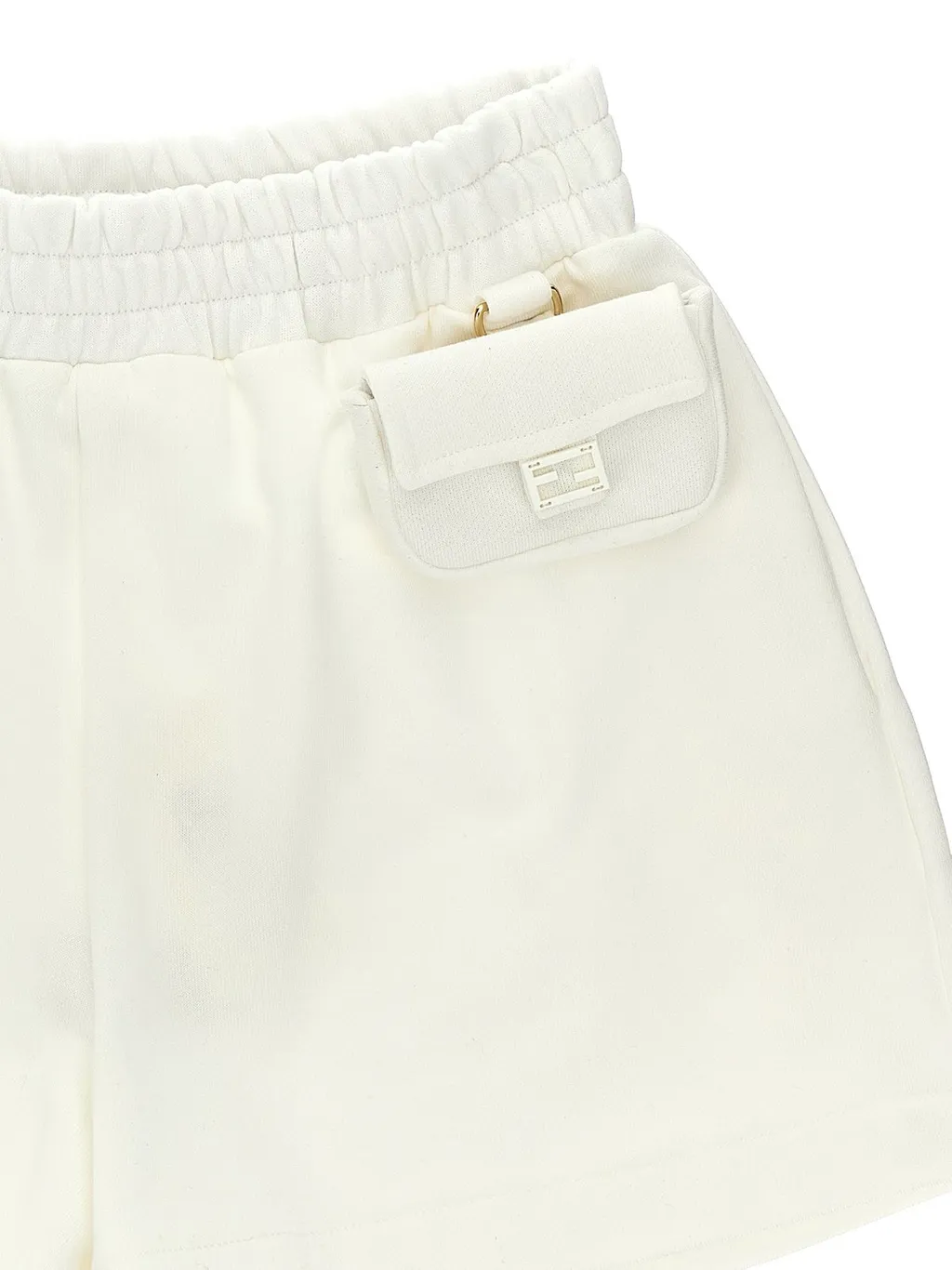 Fendi Kids Elastic Waist Bermuda Shorts