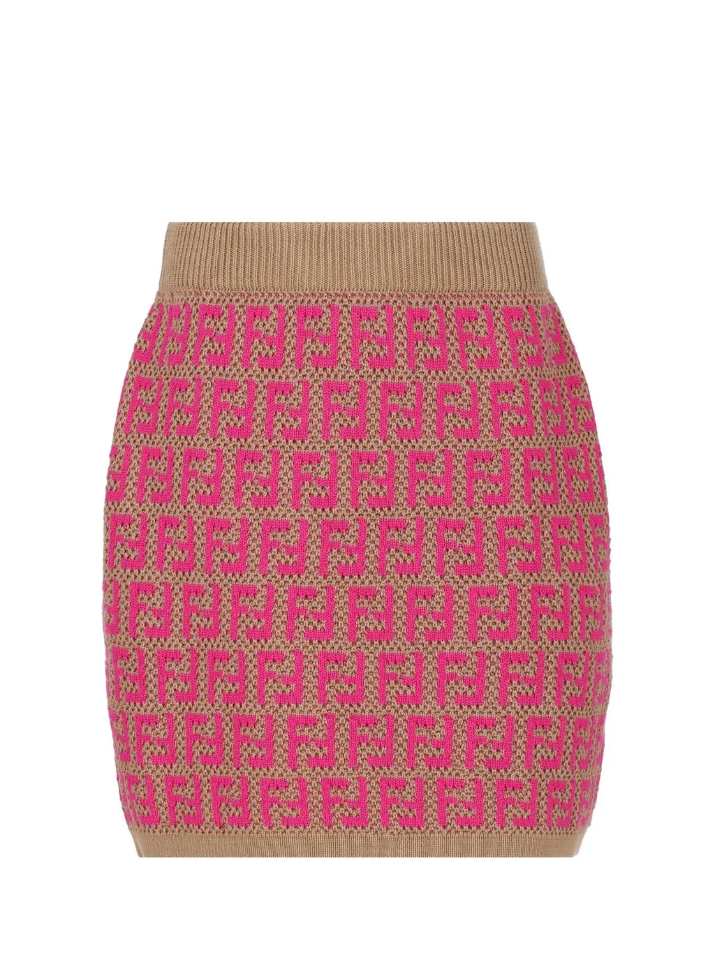 Fendi Kids Ff Motif High Waist Skirt