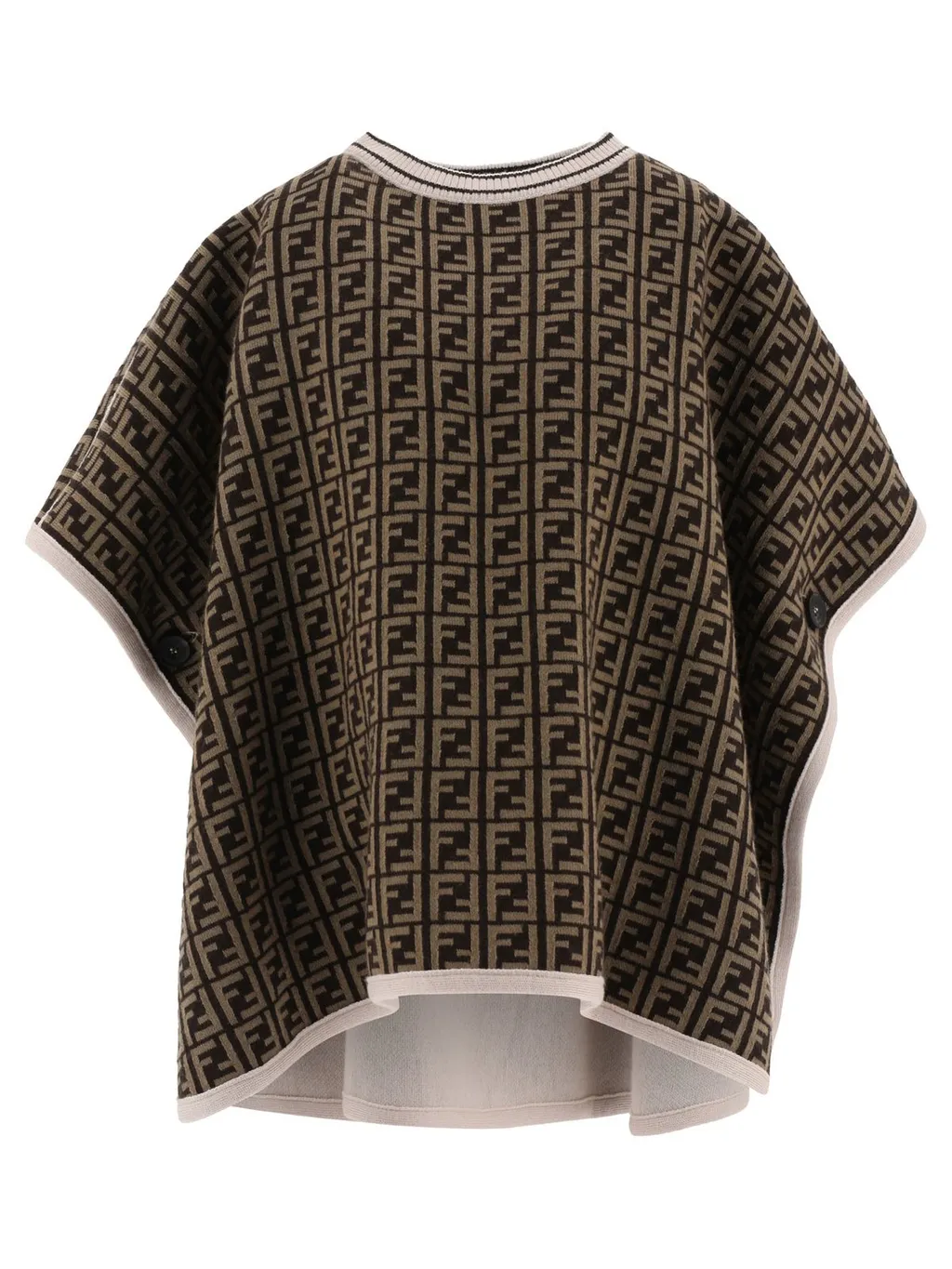 Fendi Kids Monogram Motif Reversible Poncho