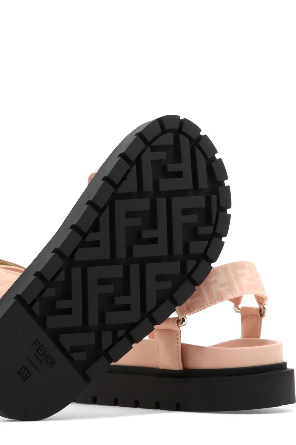 Fendi Kids Logo Detailed Slingback Sandals