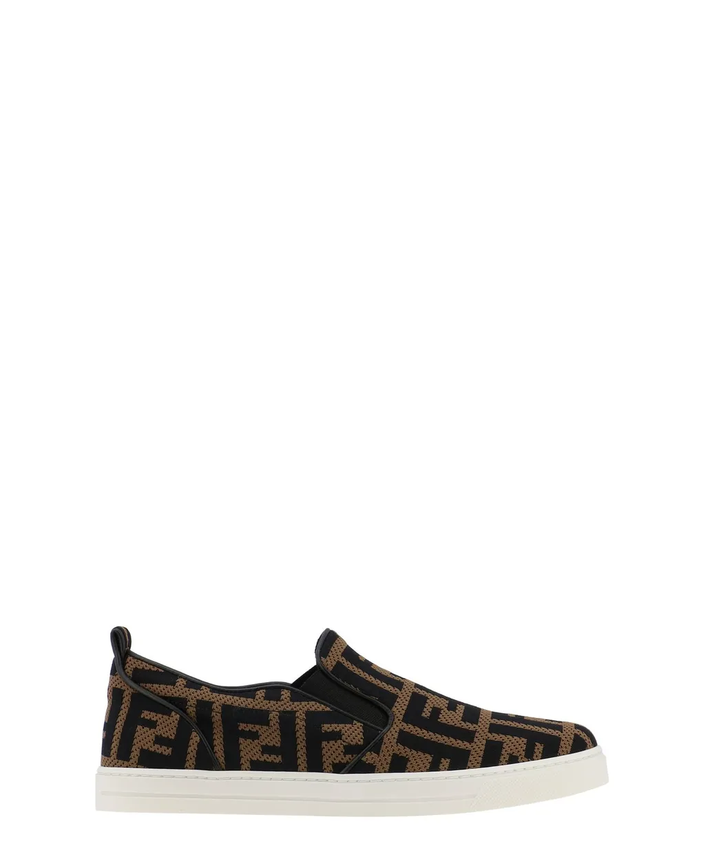 Fendi Kids Ff Motif Slip-On Sneakers