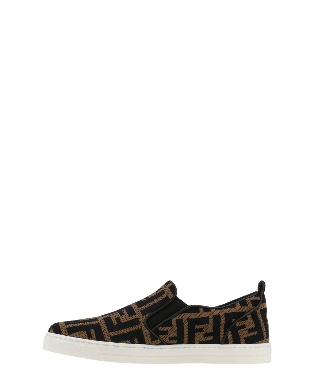 Fendi Kids Ff Motif Slip-On Sneakers