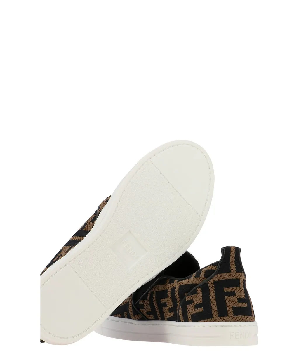 Fendi Kids Ff Motif Slip-On Sneakers