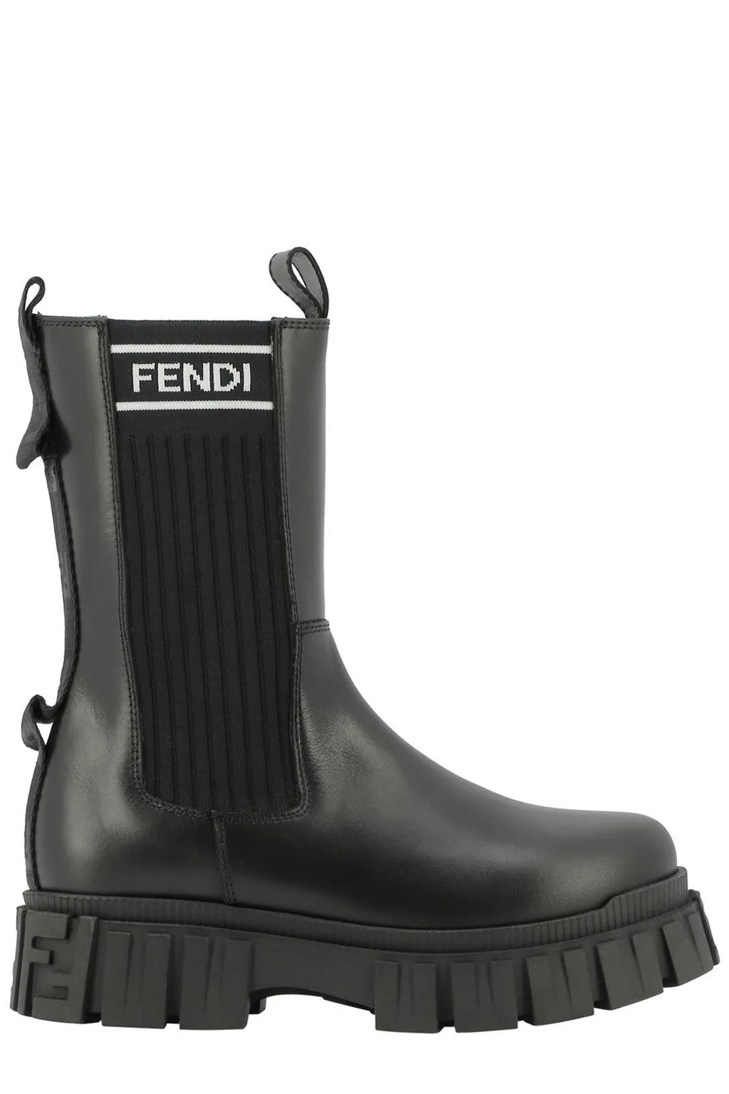 Fendi Kids Logo Detailed Chunky Boots
