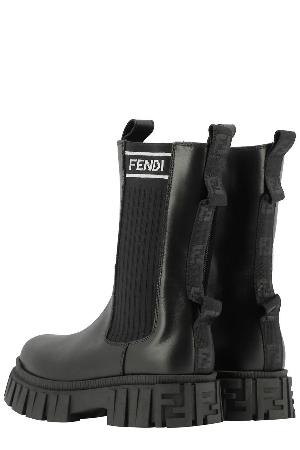 Fendi Kids Logo Detailed Chunky Boots