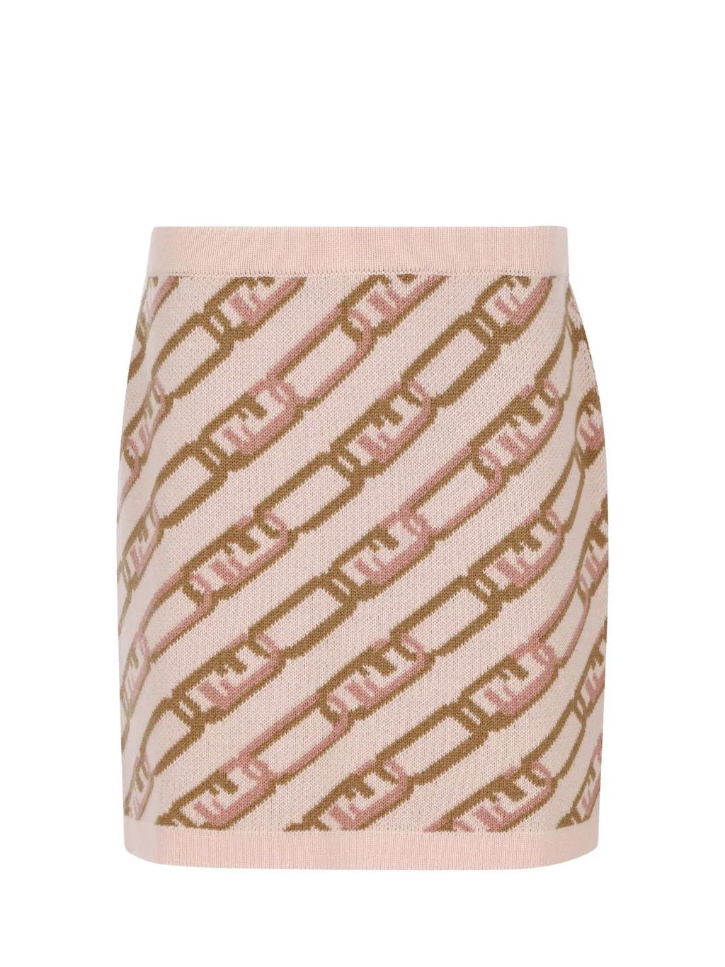 Fendi Kids Logo Embroidered Knitted Mini Skirt