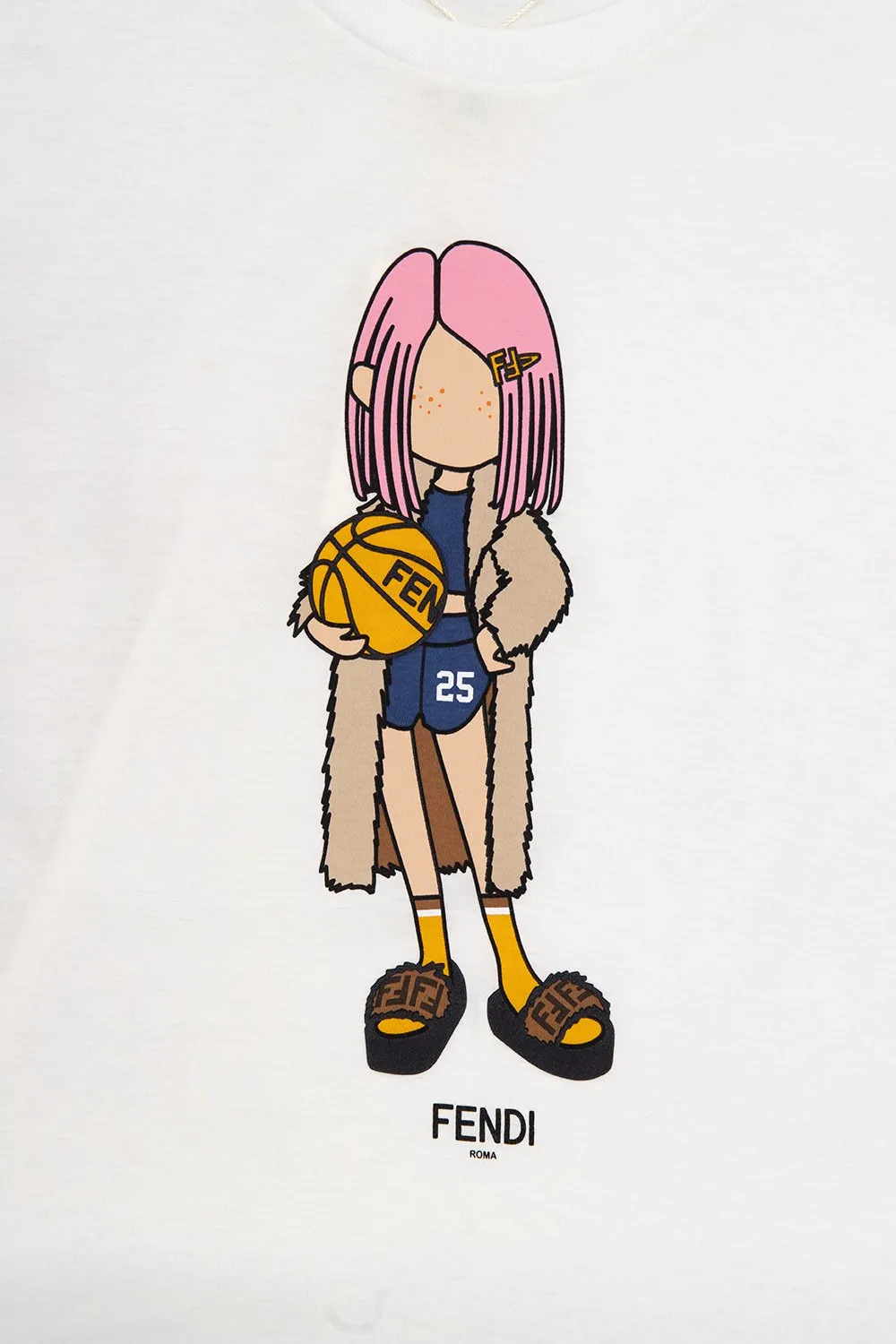 Fendi Kids Graphic Printed Checked Dress